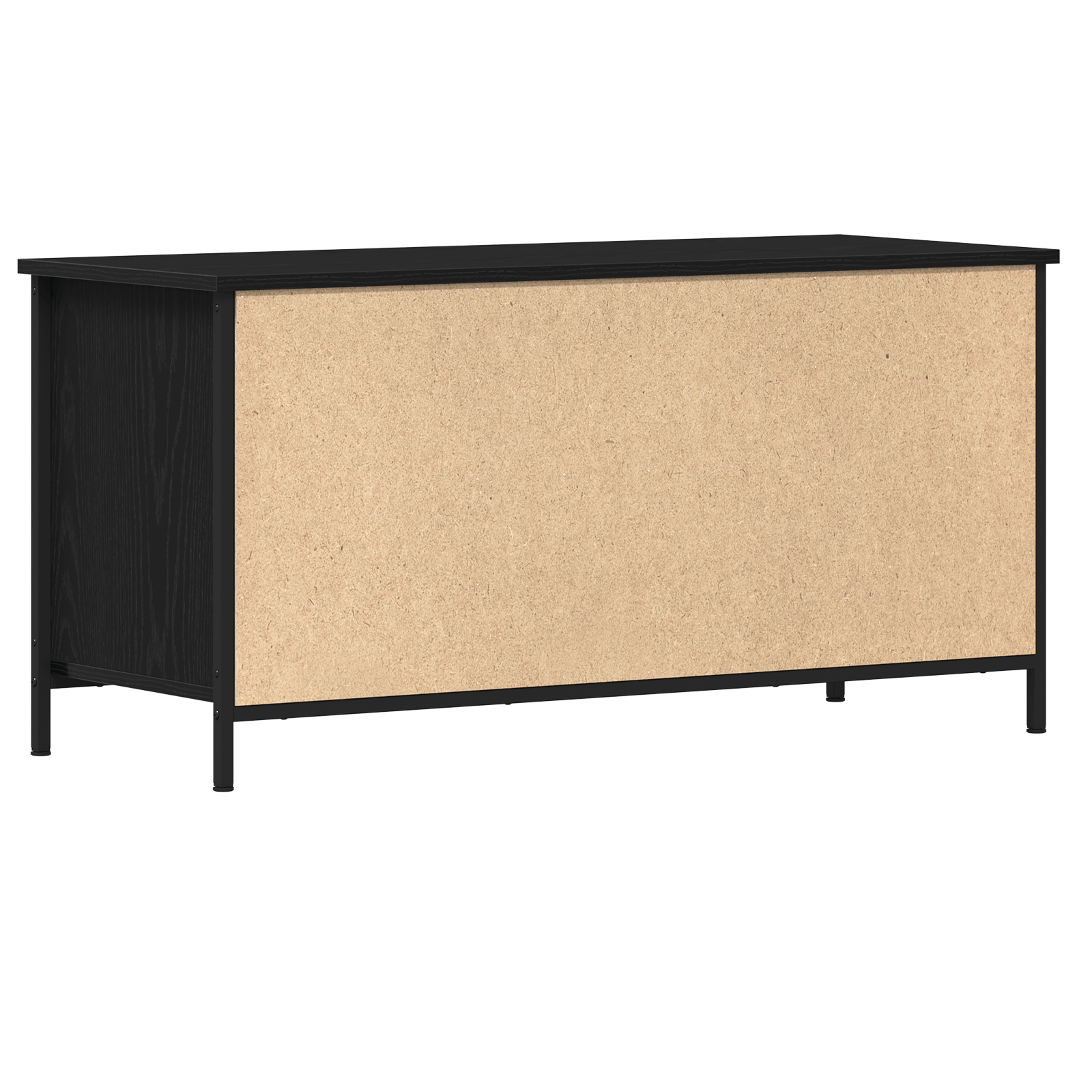 Dulap TV, stejar negru, 100x40x50 cm, lemn prelucrat si otel — imaginea 8