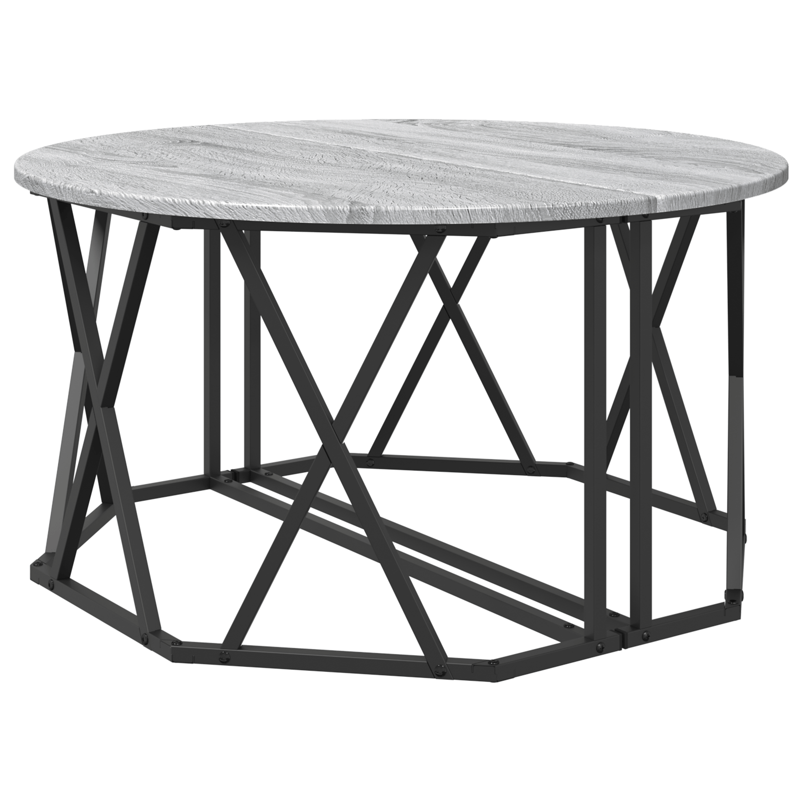 Masa de cafea Gri Sonoma 80x80x42 cm Fabricata din lemn compus — imaginea 5