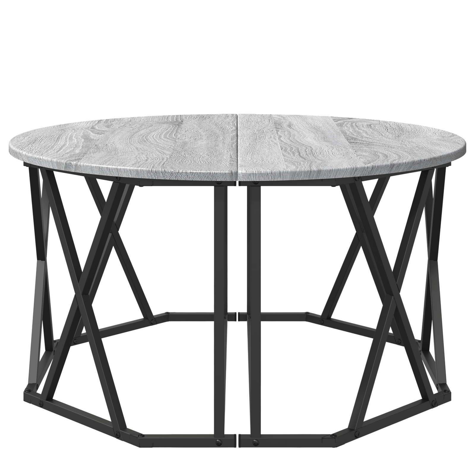 Masa de cafea Gri Sonoma 80x80x42 cm Fabricata din lemn compus — imaginea 6
