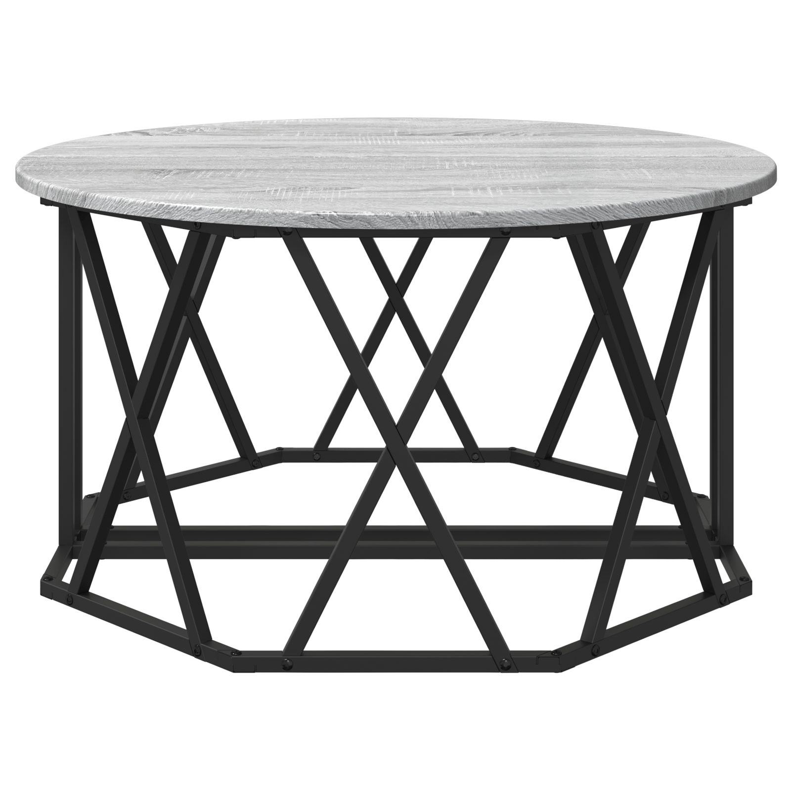 Masa de cafea Gri Sonoma 80x80x42 cm Fabricata din lemn compus — imaginea 7