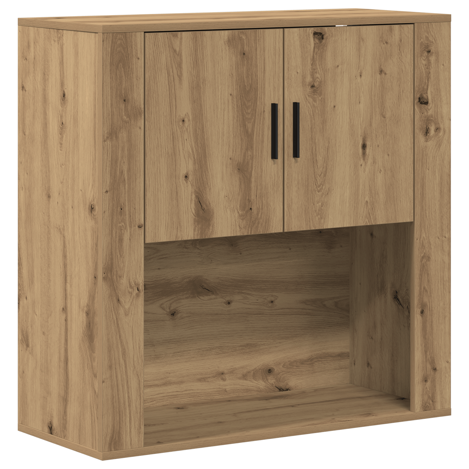 Dulap de perete, stejar artizanal, 80x33x80 cm, lemn prelucrat — imaginea 2