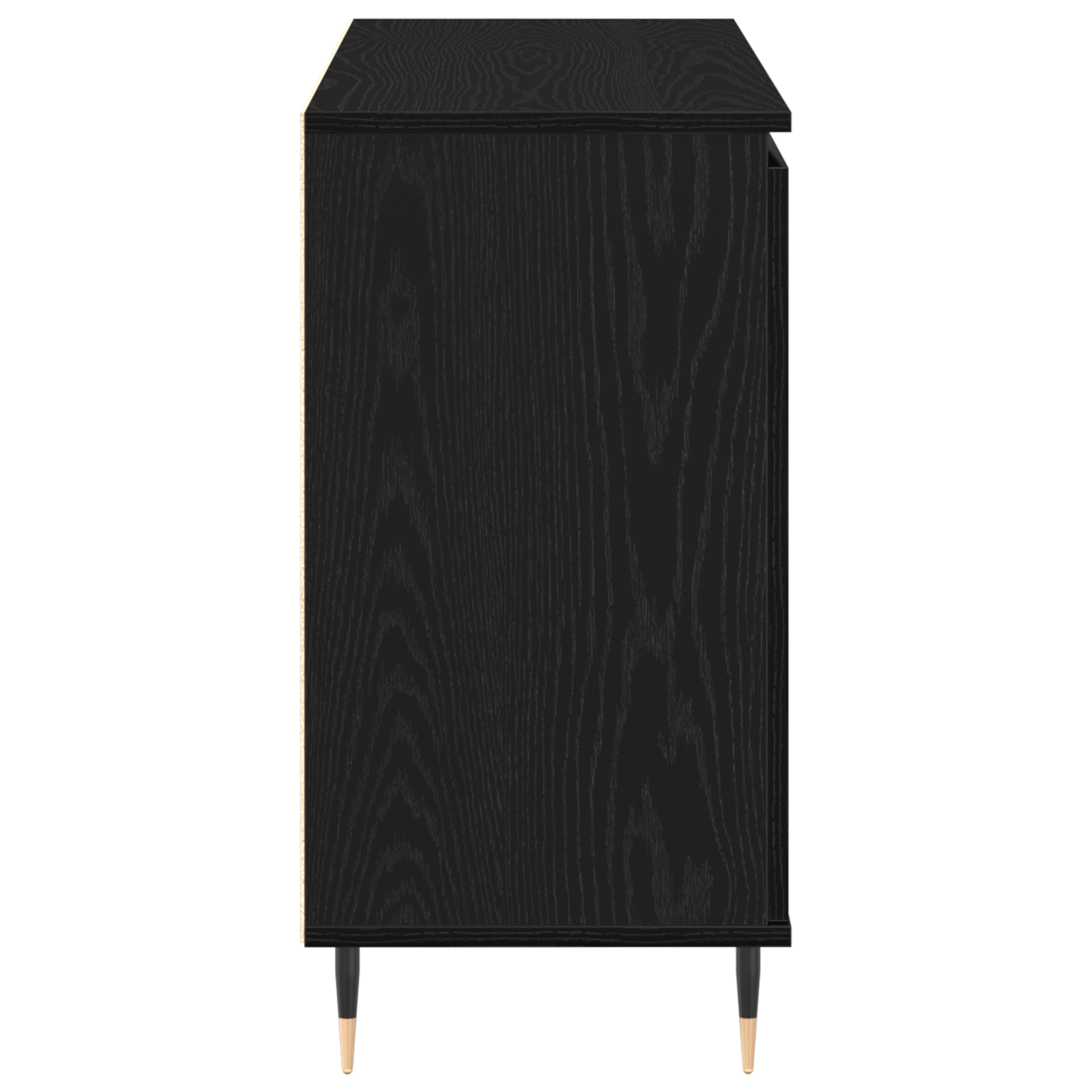 Dulap cu usi si sertare, stejar negru, 101,5x35x70 cm — imaginea 7