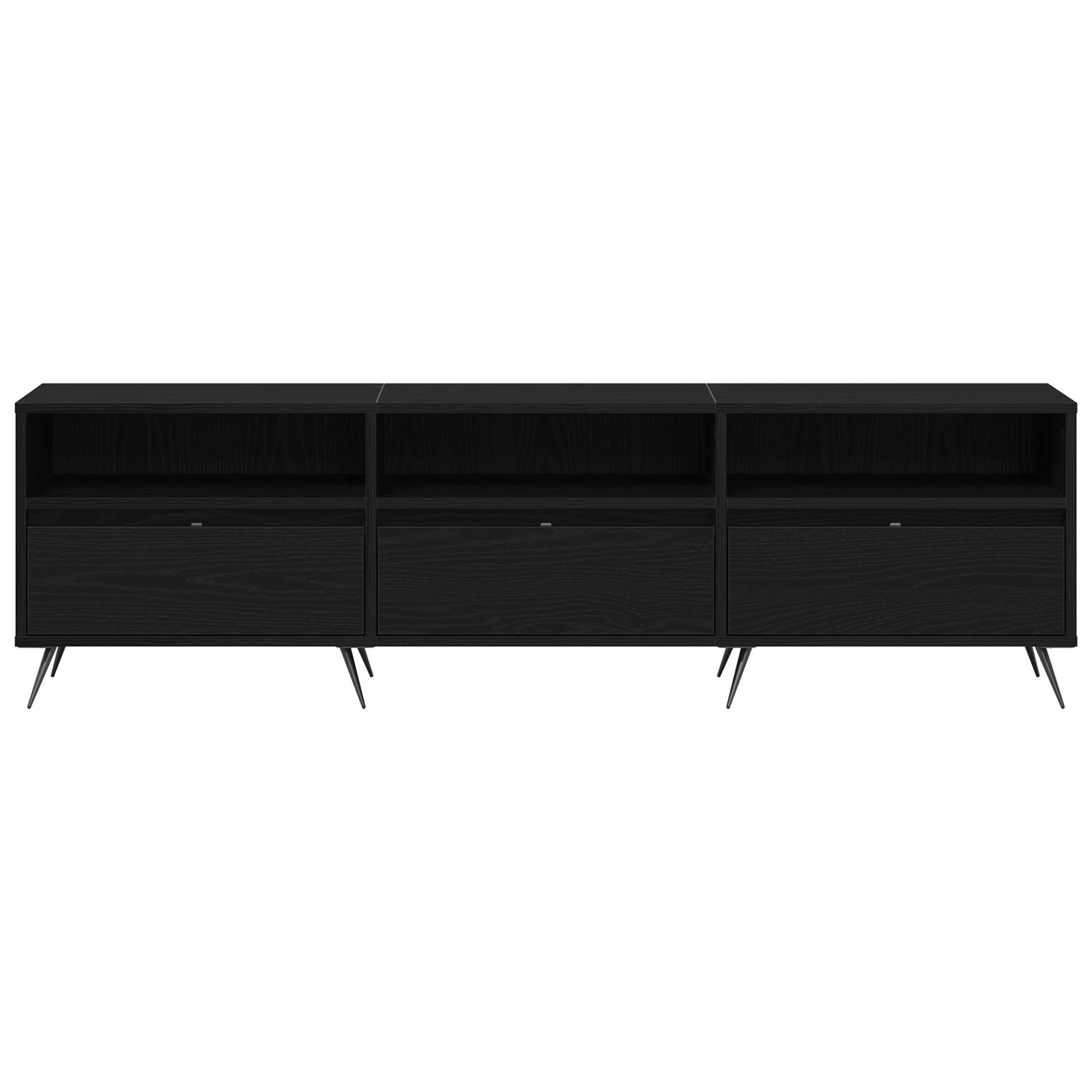 Cabinet TV Negru 150x30x44,5 cm Lemn prelucrat — imaginea 6