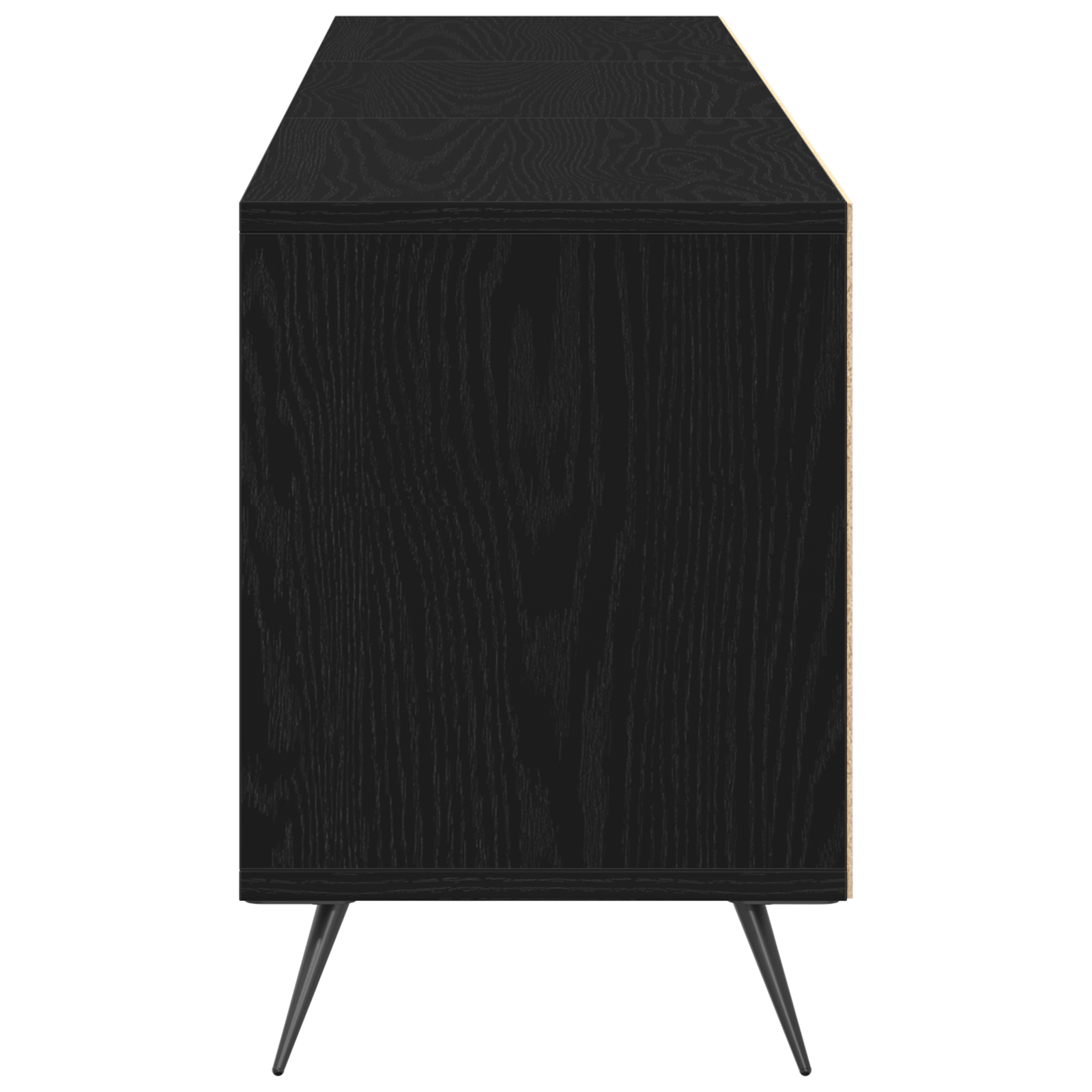 Cabinet TV Negru 150x30x44,5 cm Lemn prelucrat — imaginea 7