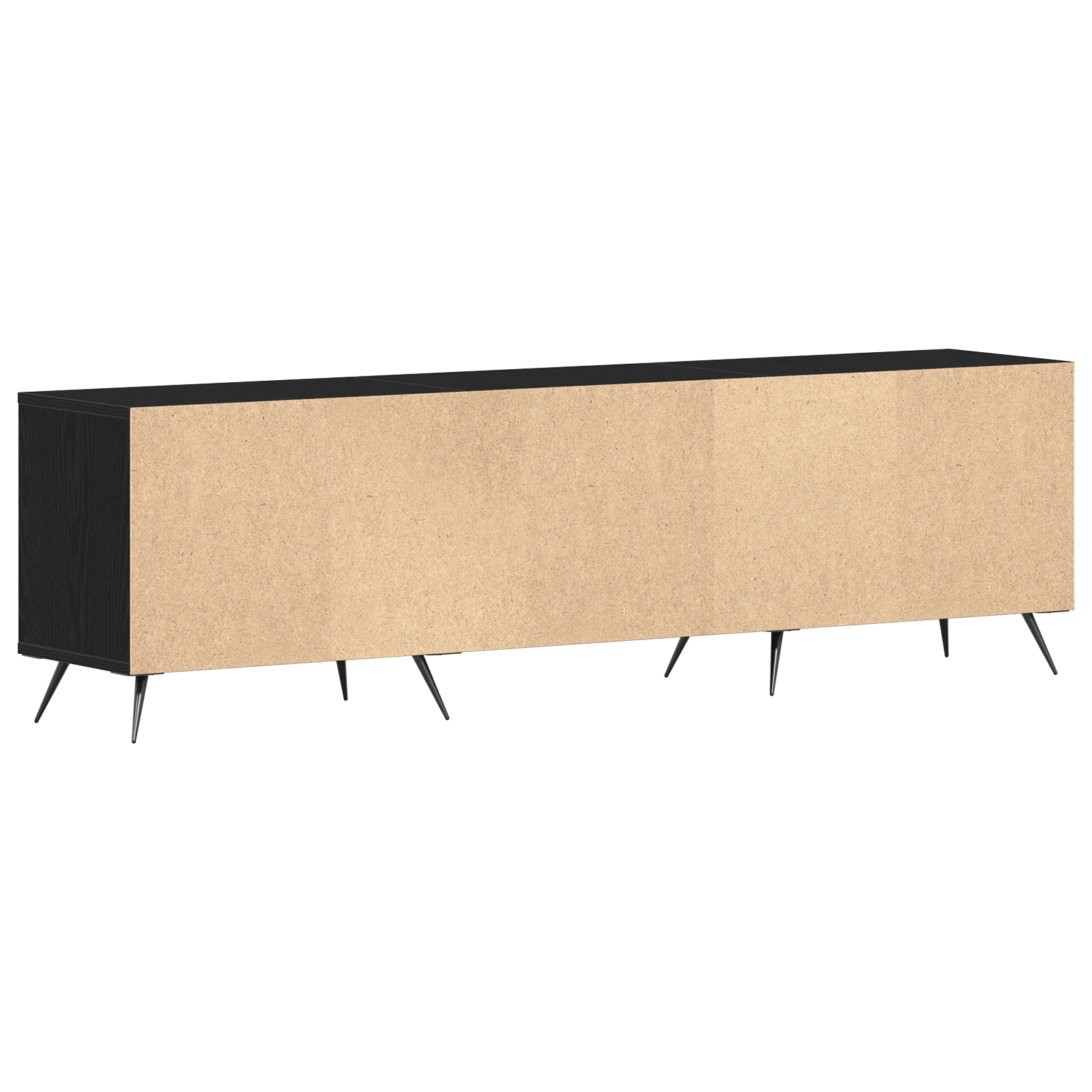 Cabinet TV Negru 150x30x44,5 cm Lemn prelucrat — imaginea 8