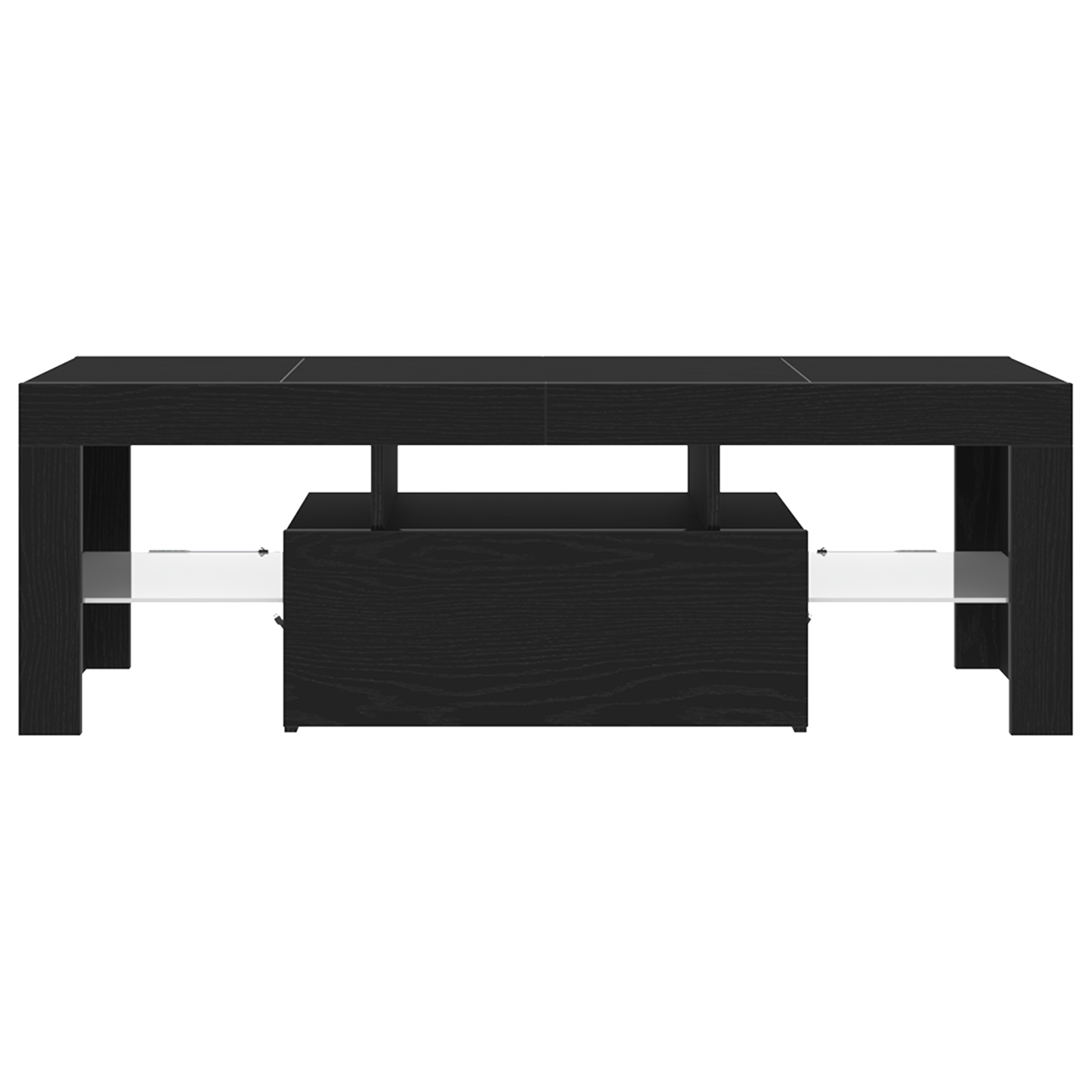 Dulap TV cu LED-uri, stejar negru, 120x35x40 cm — imaginea 7