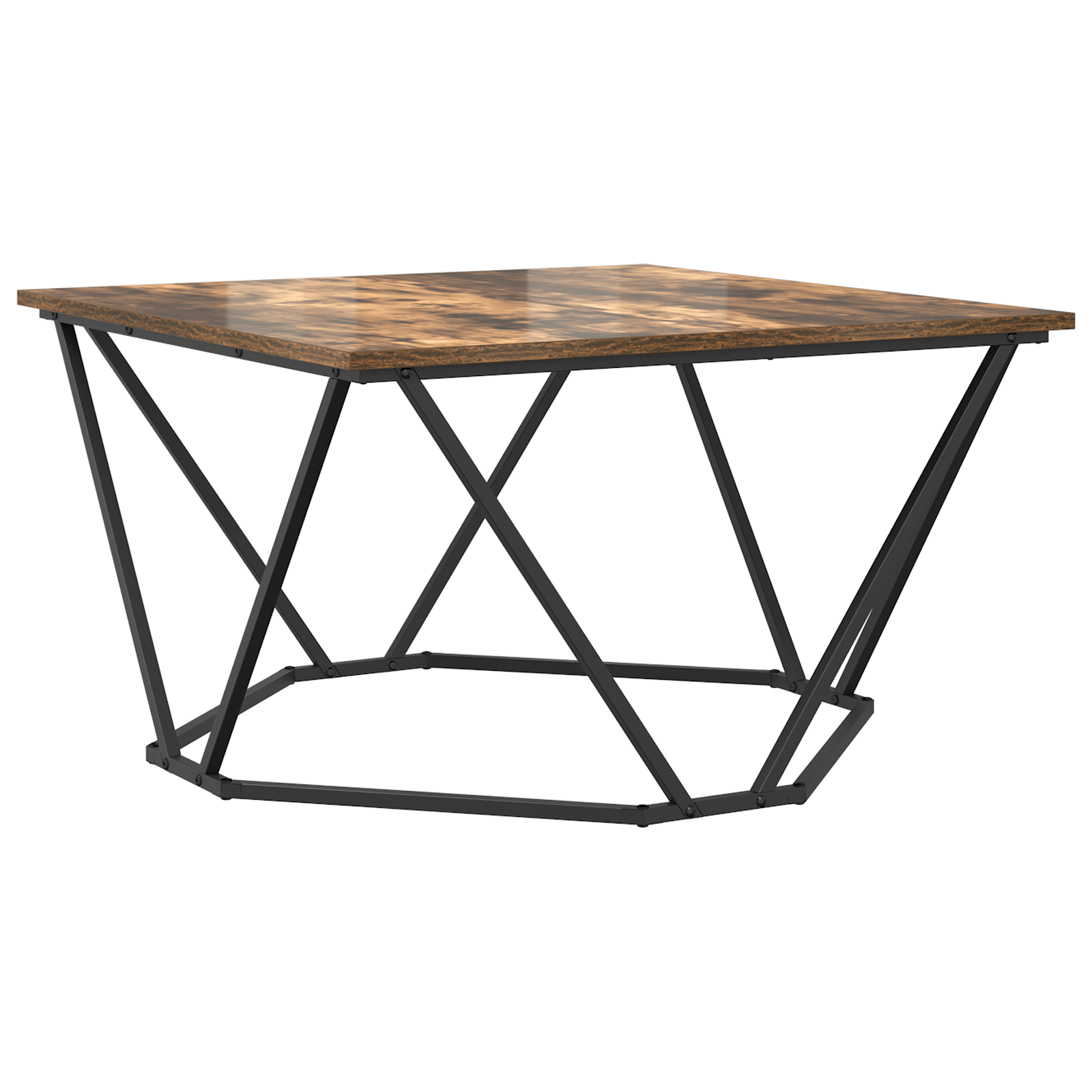 Masa de cafea Stejar afumat 80x80x45 cm Lemn compozit — imaginea 2