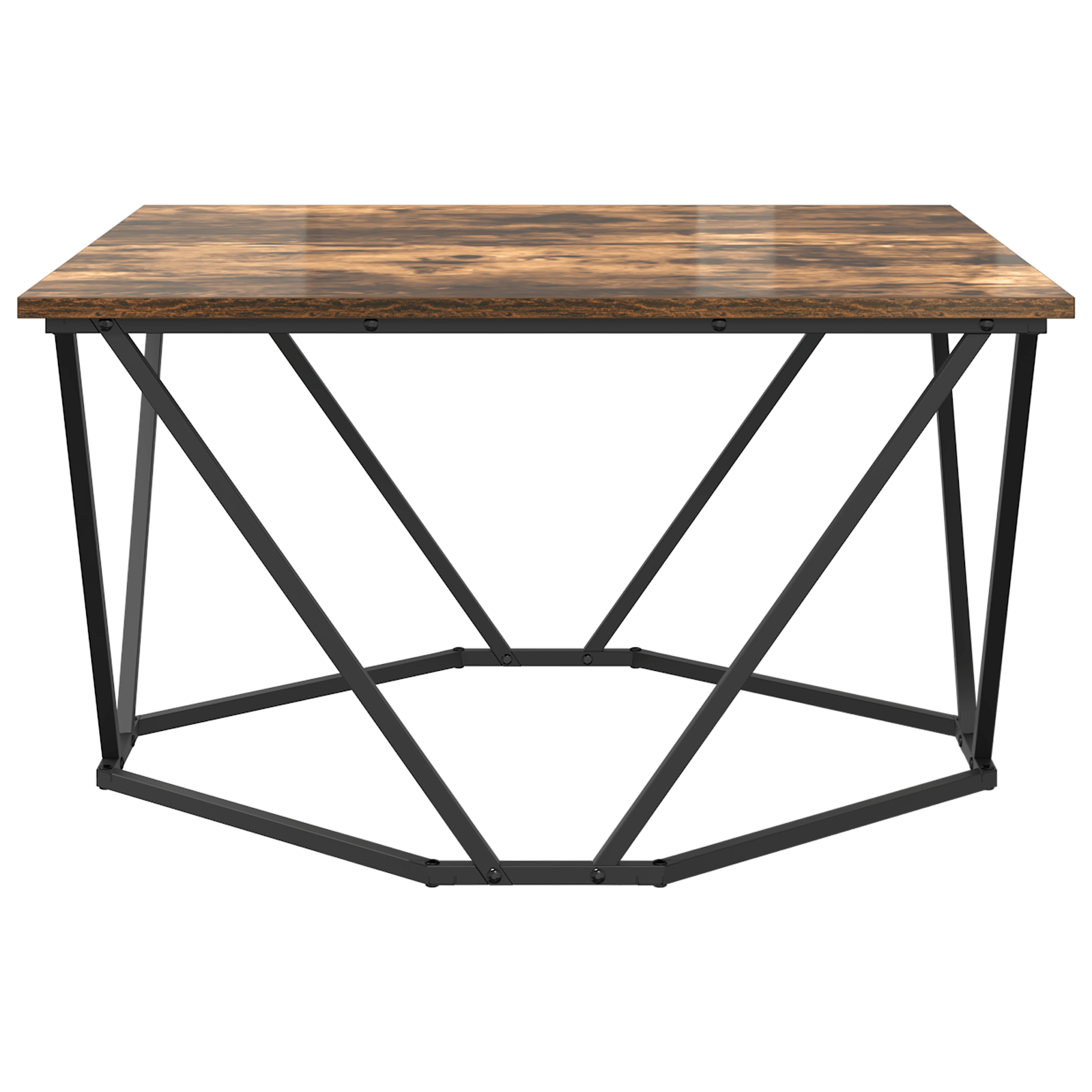 Masa de cafea Stejar afumat 80x80x45 cm Lemn compozit — imaginea 6