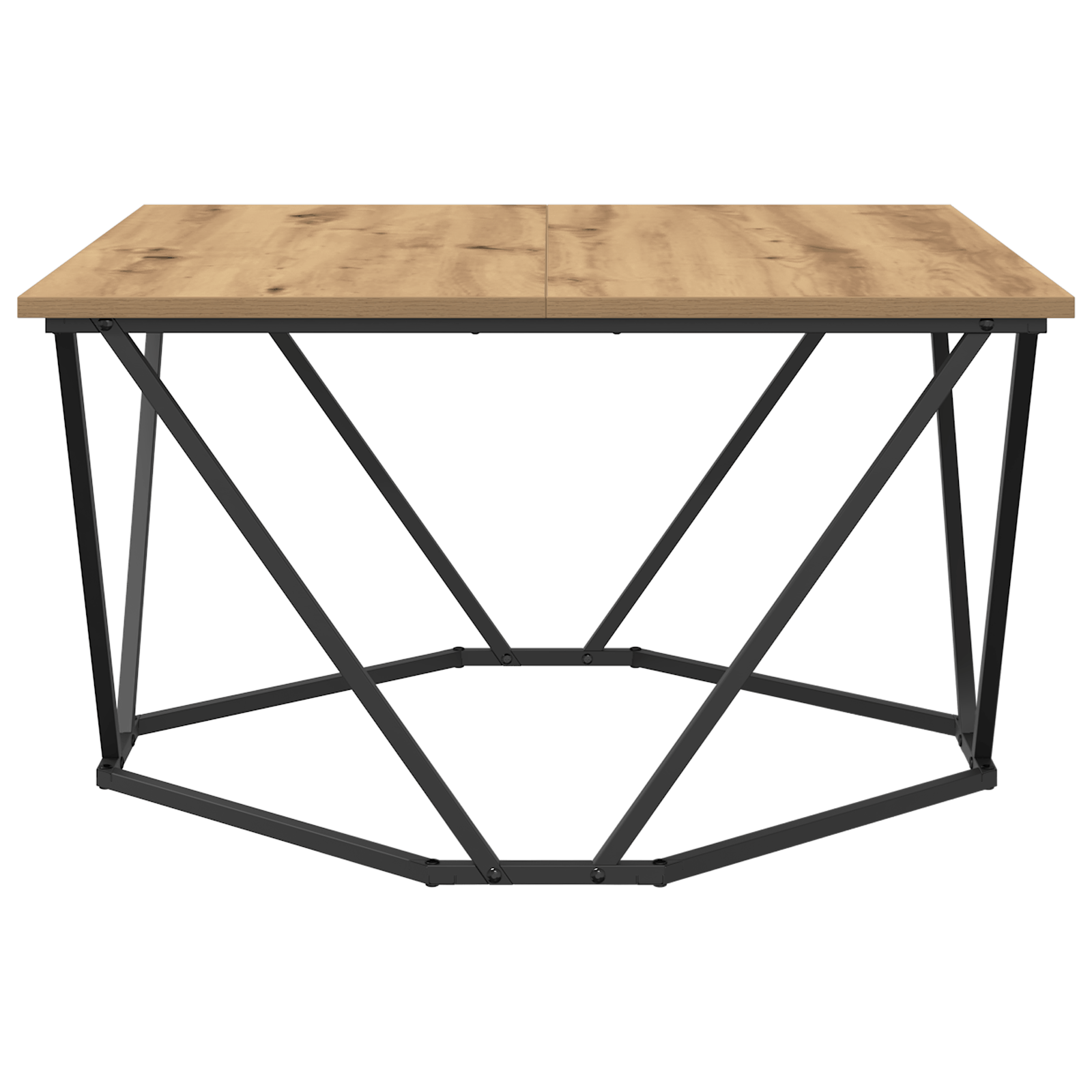 Masa de cafea Stejar artizanal 80x80x45 cm — imaginea 5