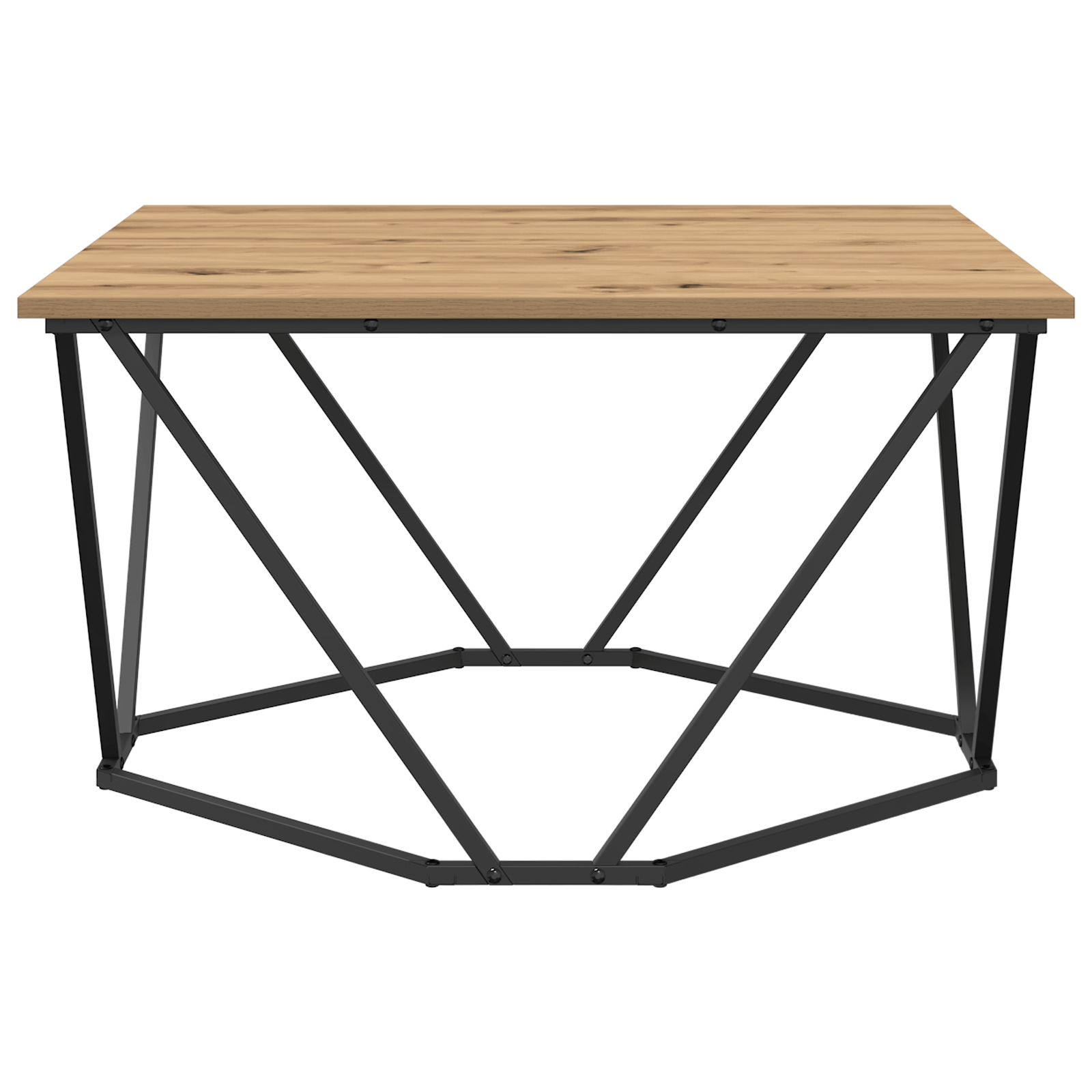 Masa de cafea Stejar artizanal 80x80x45 cm — imaginea 6