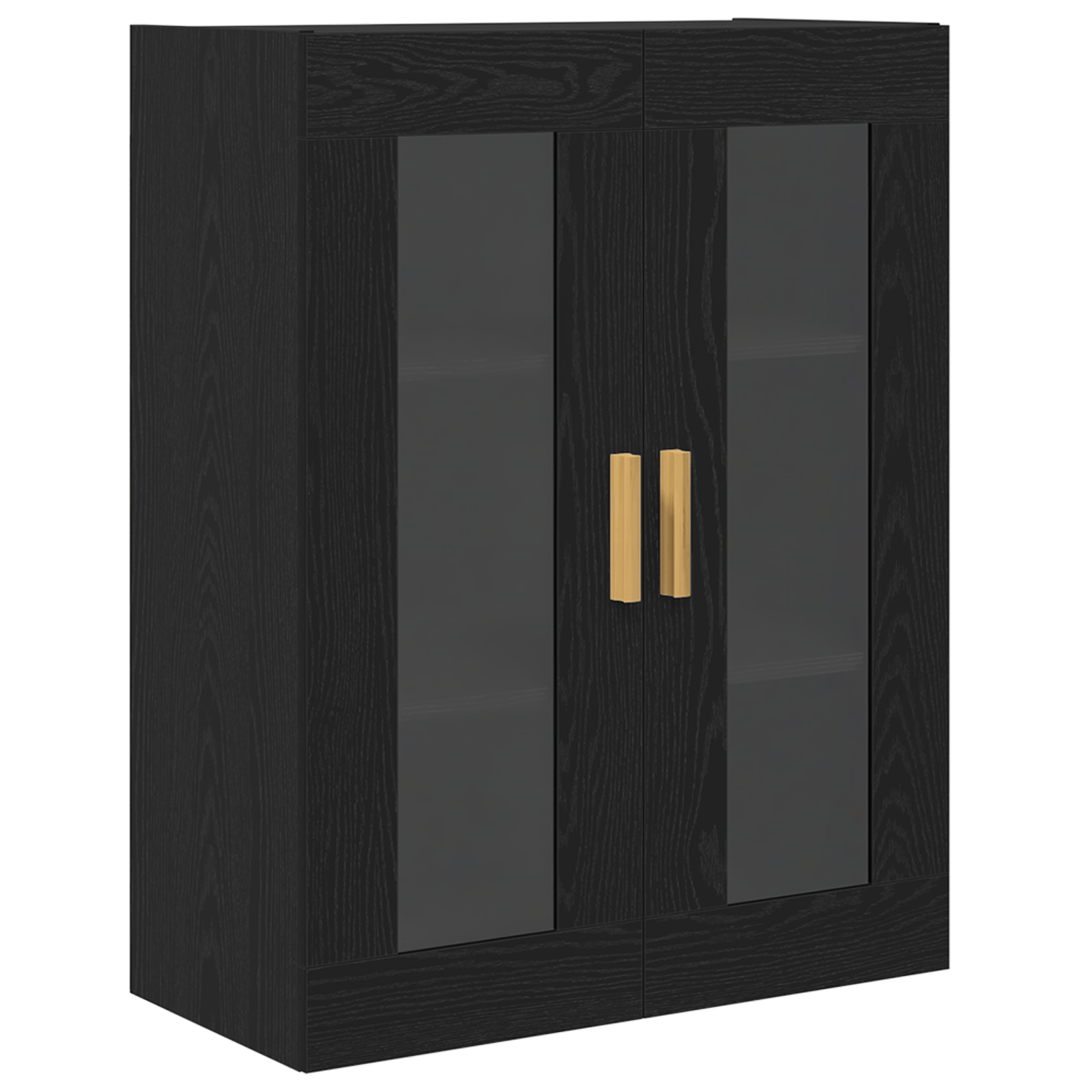 Cabinet de perete din stejar negru - 69.5x34x90 cm — imaginea 2