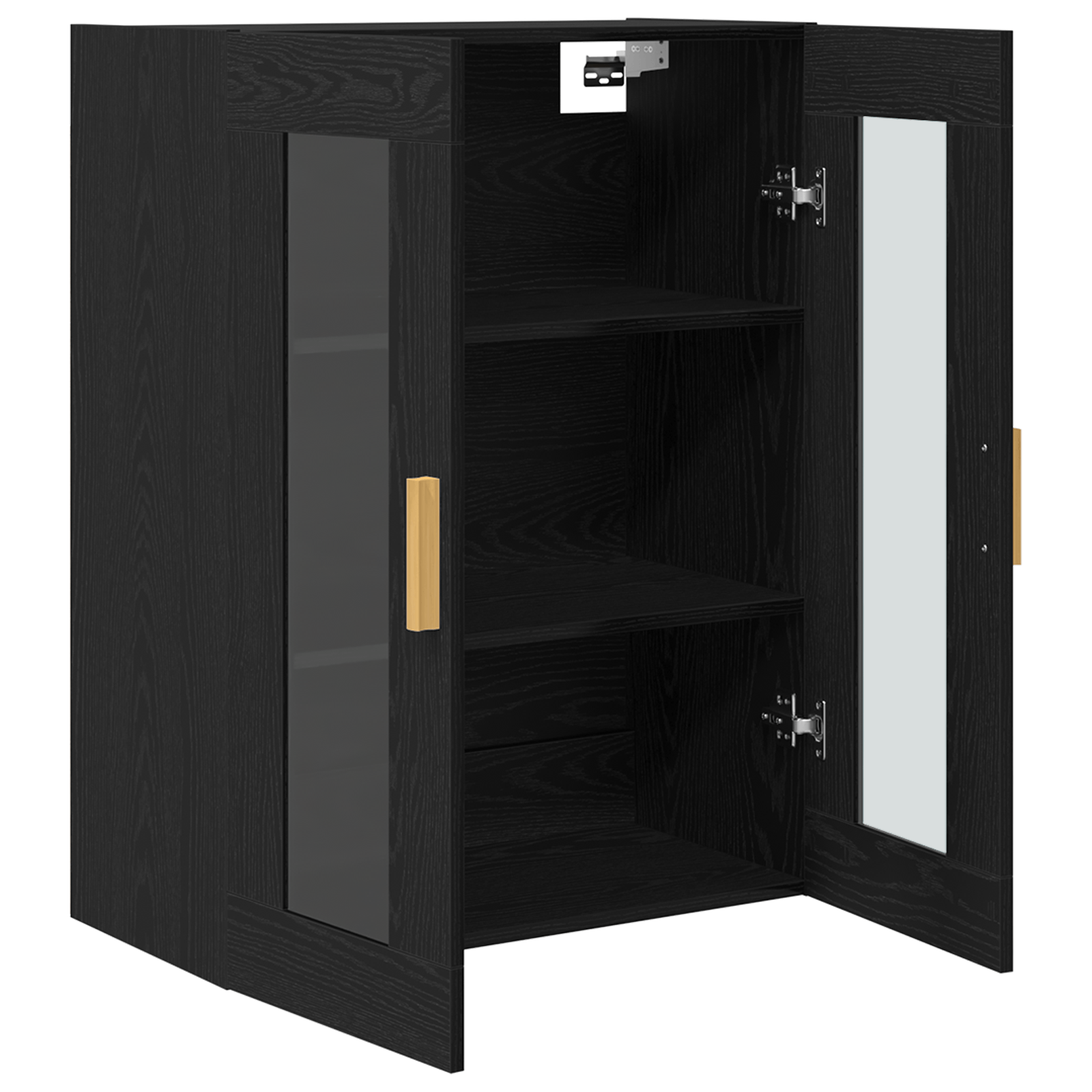 Cabinet de perete din stejar negru - 69.5x34x90 cm — imaginea 5