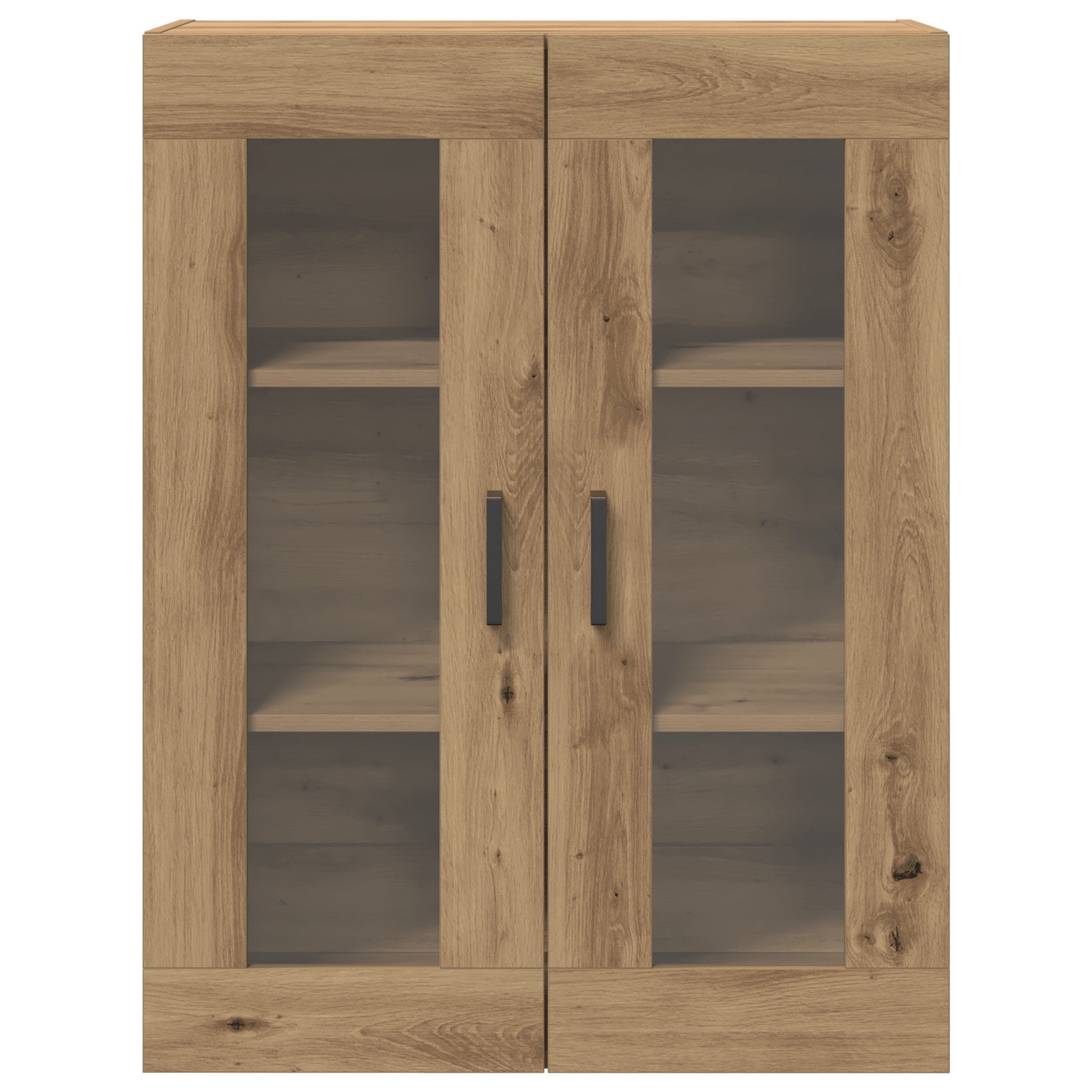Dulap de perete, usi din sticla, stejar artizanal 69,5x34x90 cm — imaginea 6