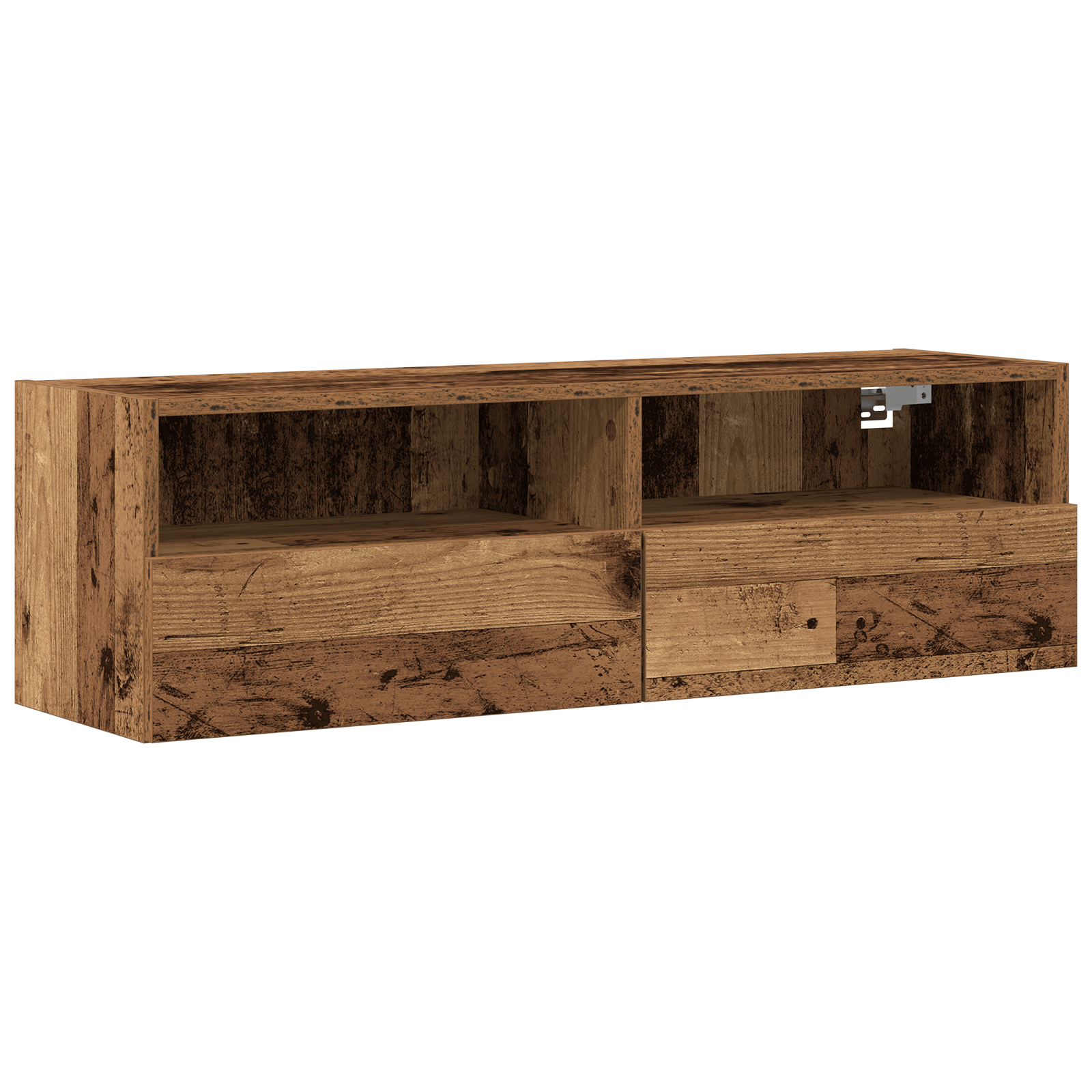 Dulap TV de perete, lemn vechi, 100x30x30 cm, lemn prelucrat — imaginea 2