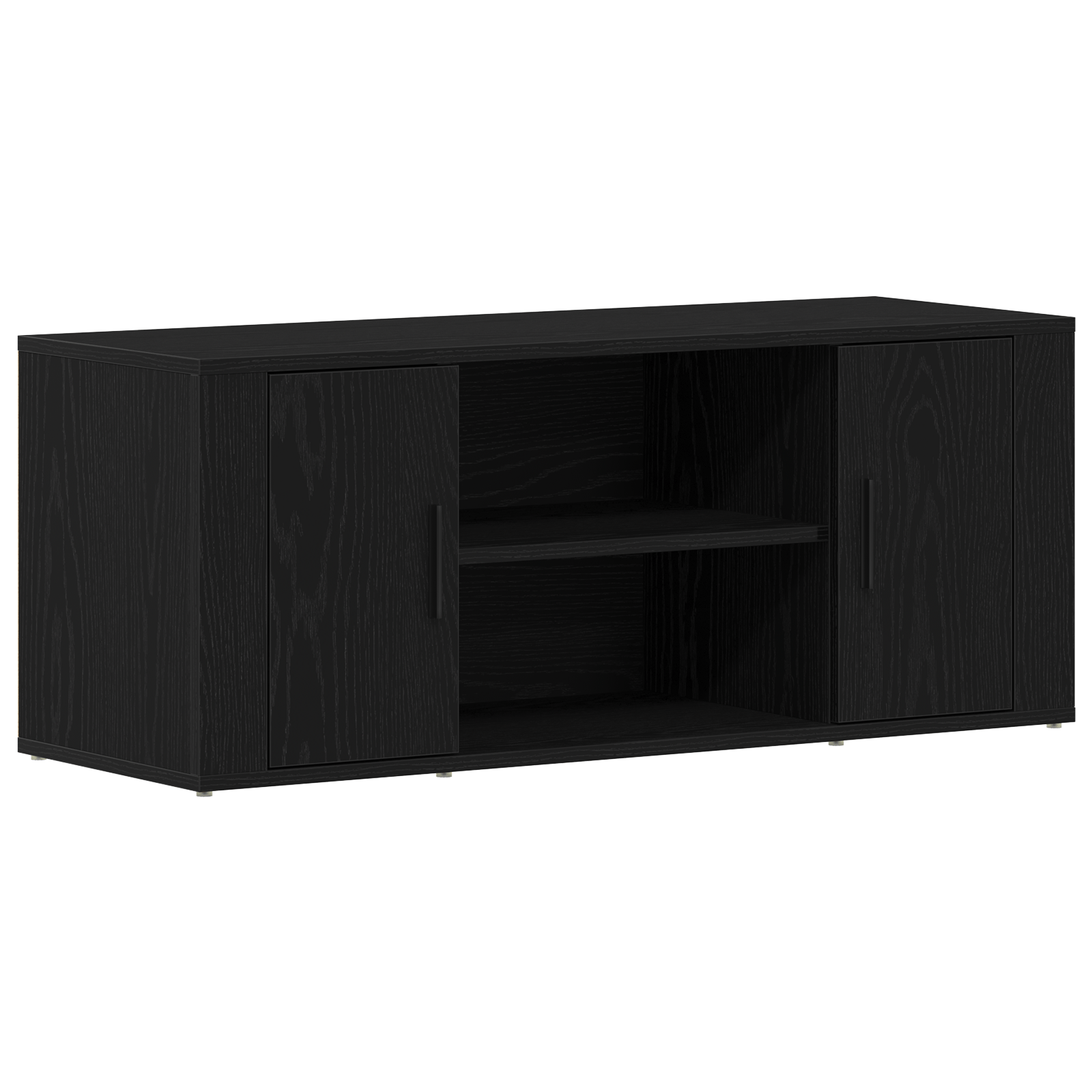 Dulap TV, stejar negru, 100x35x40 cm, lemn prelucrat — imaginea 2