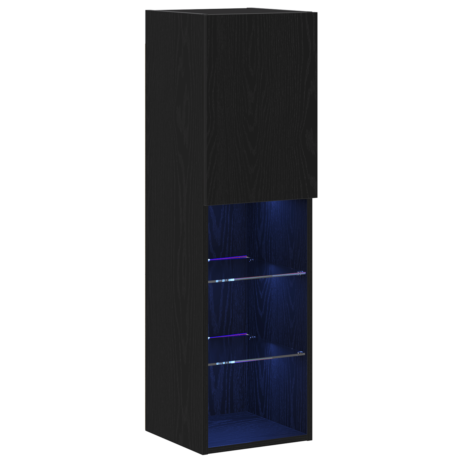 Dulap TV cu LED, stejar negru, 30,5x30x102 cm, lemn prelucrat — imaginea 5