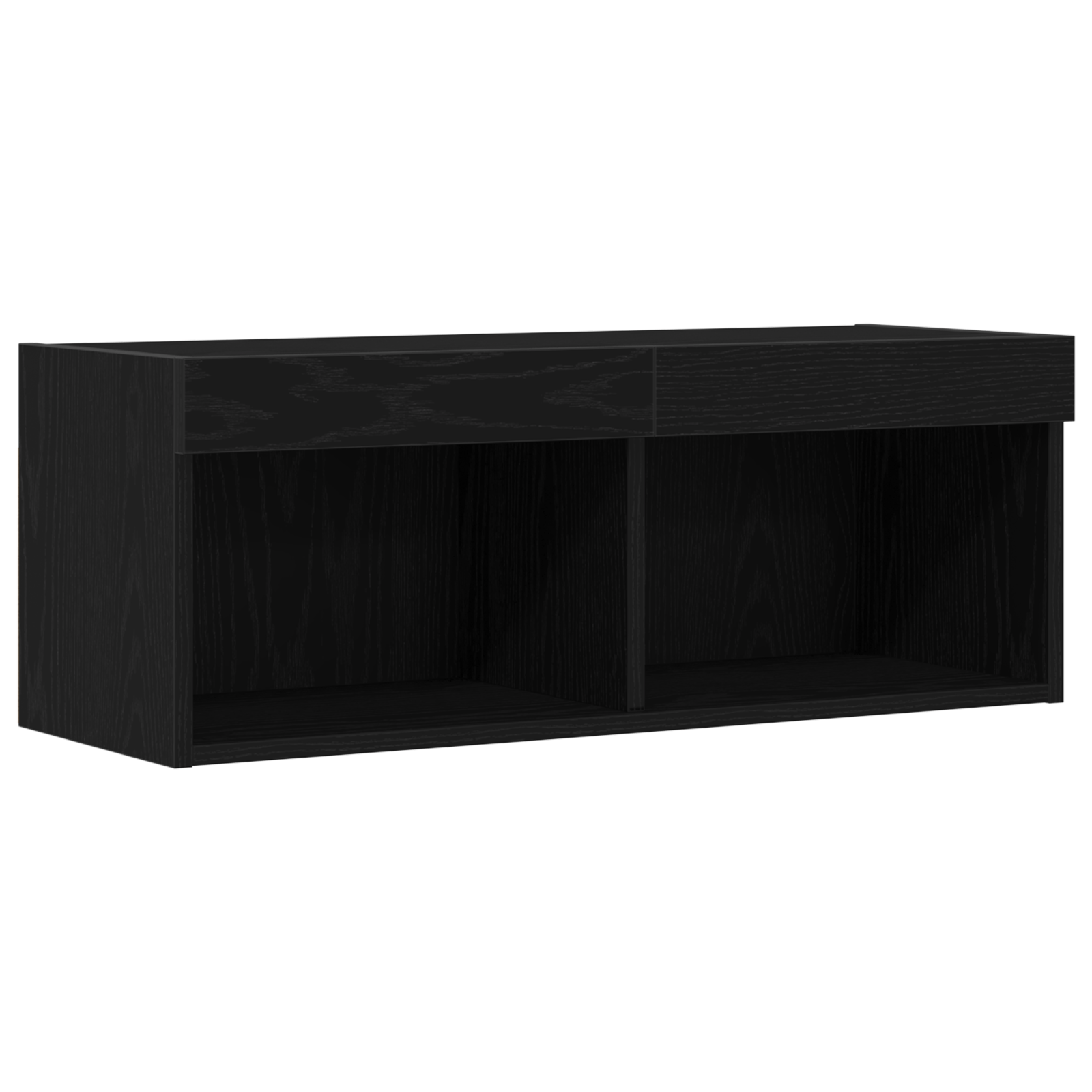 Dulap TV de perete cu LED, stejar negru, 80x30x30 cm — imaginea 6