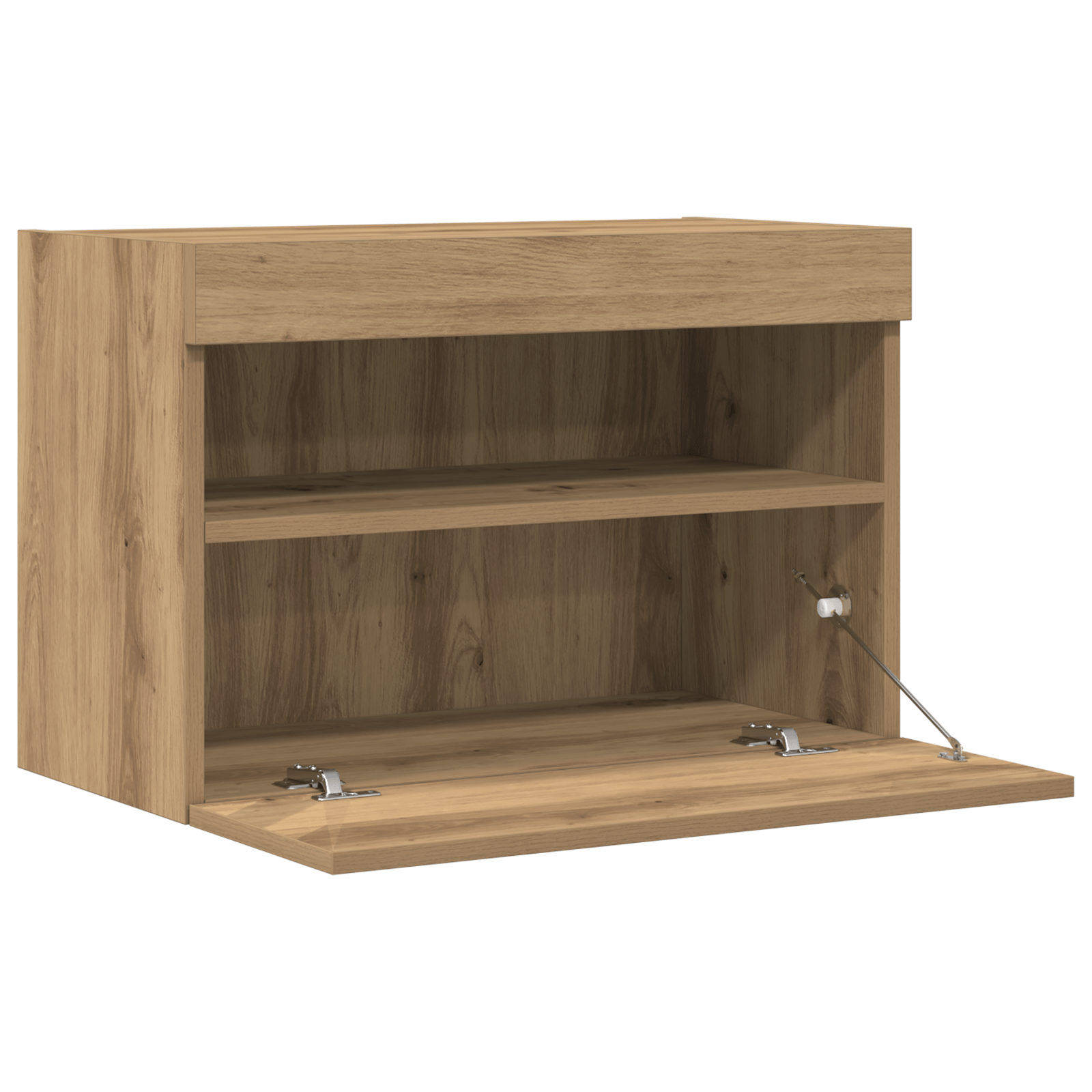 Dulap TV de perete cu LED, 2 buc., stejar artizanal 60x30x40 cm — imaginea 6