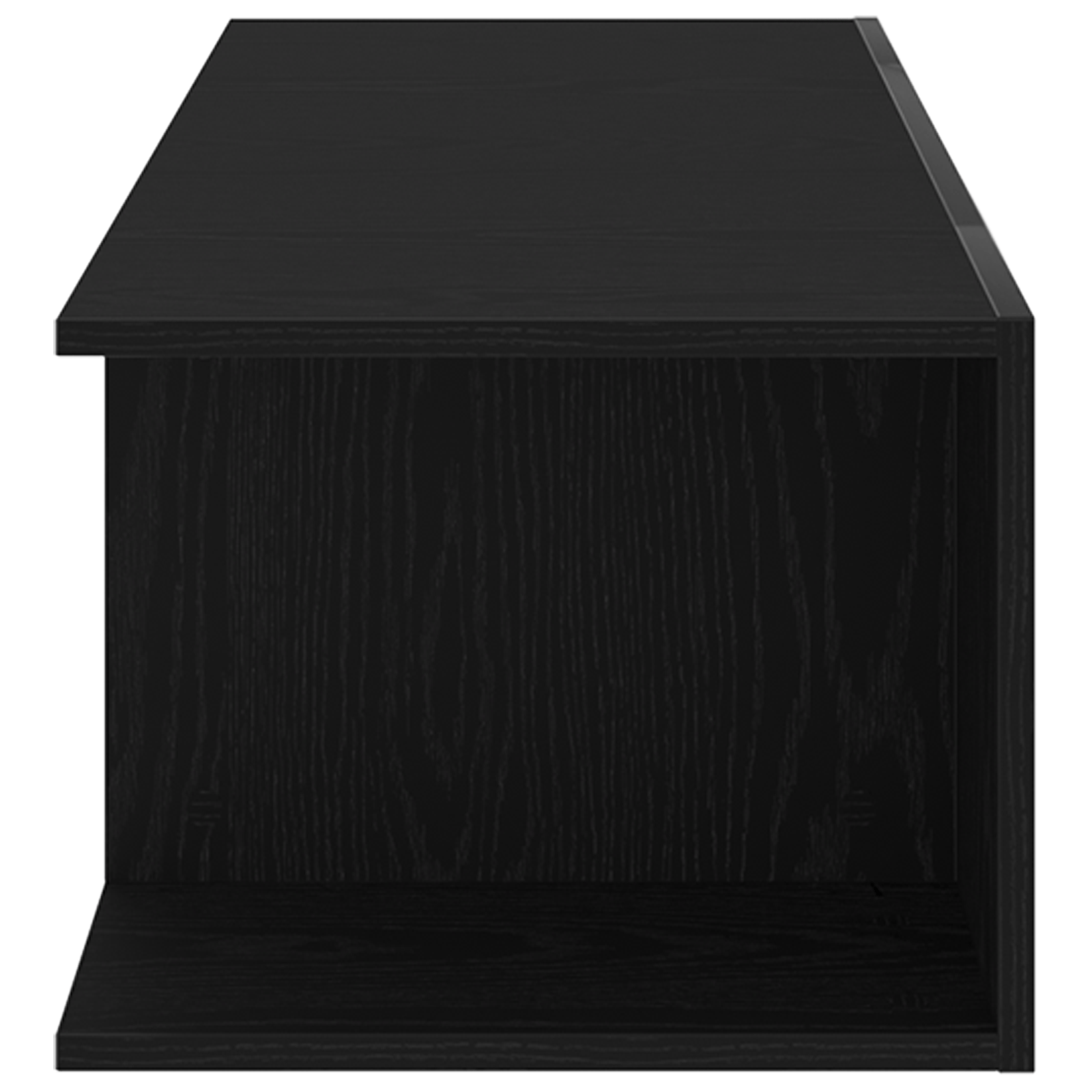 Cabina TV cu lumini LED, Stejar Negru, 90x39x30 cm, Lemn prelucrat — imaginea 7