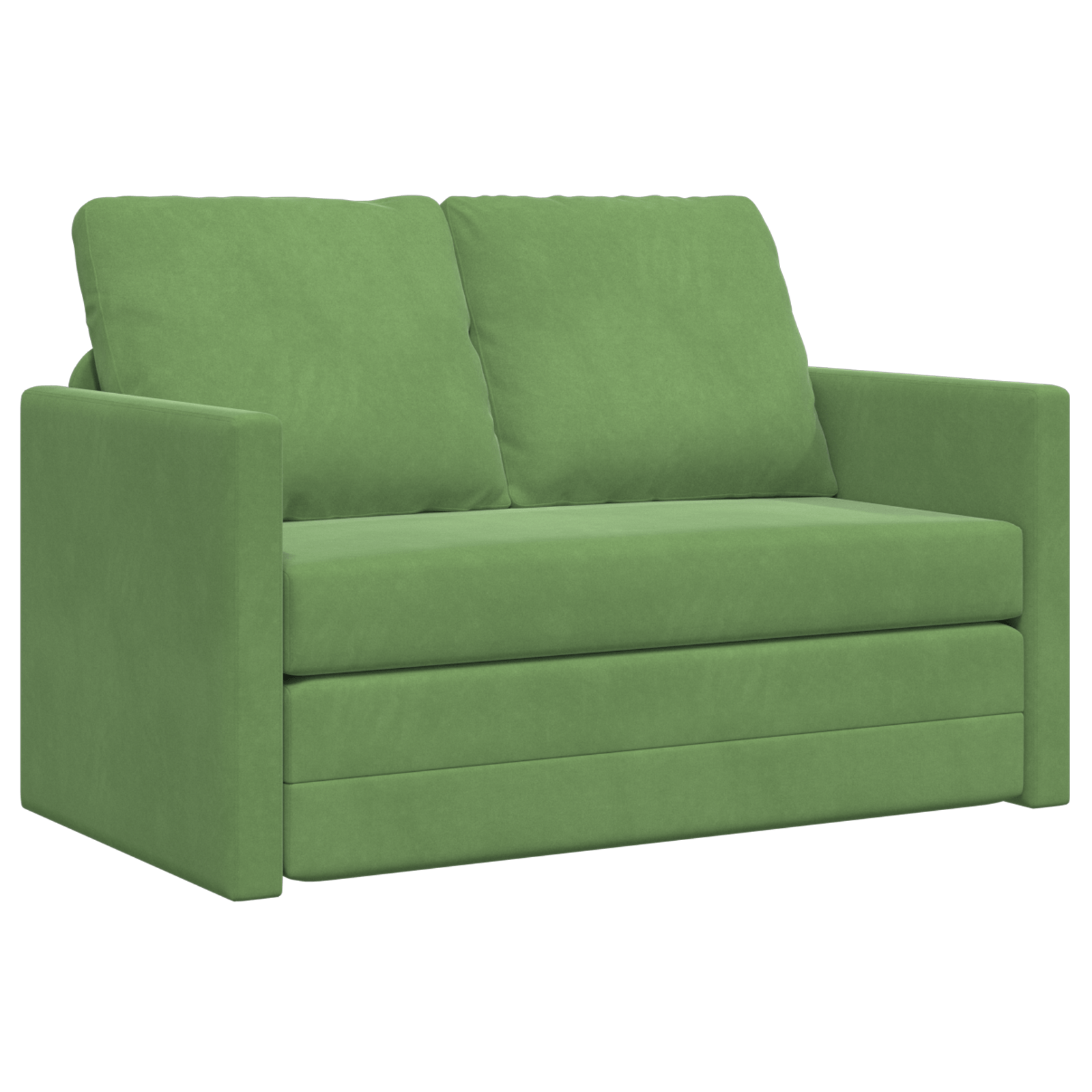Canapea Verde deschis Tesatura, Lemn 2 locuri Canapea — imaginea 2