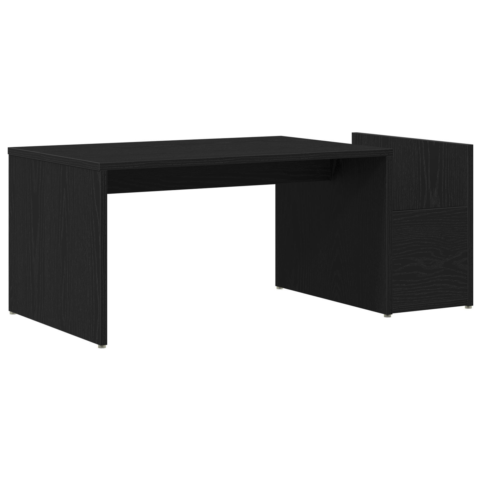 Masa de cafea Negru Stejar 90x45x35 cm Lemn compus — imaginea 2