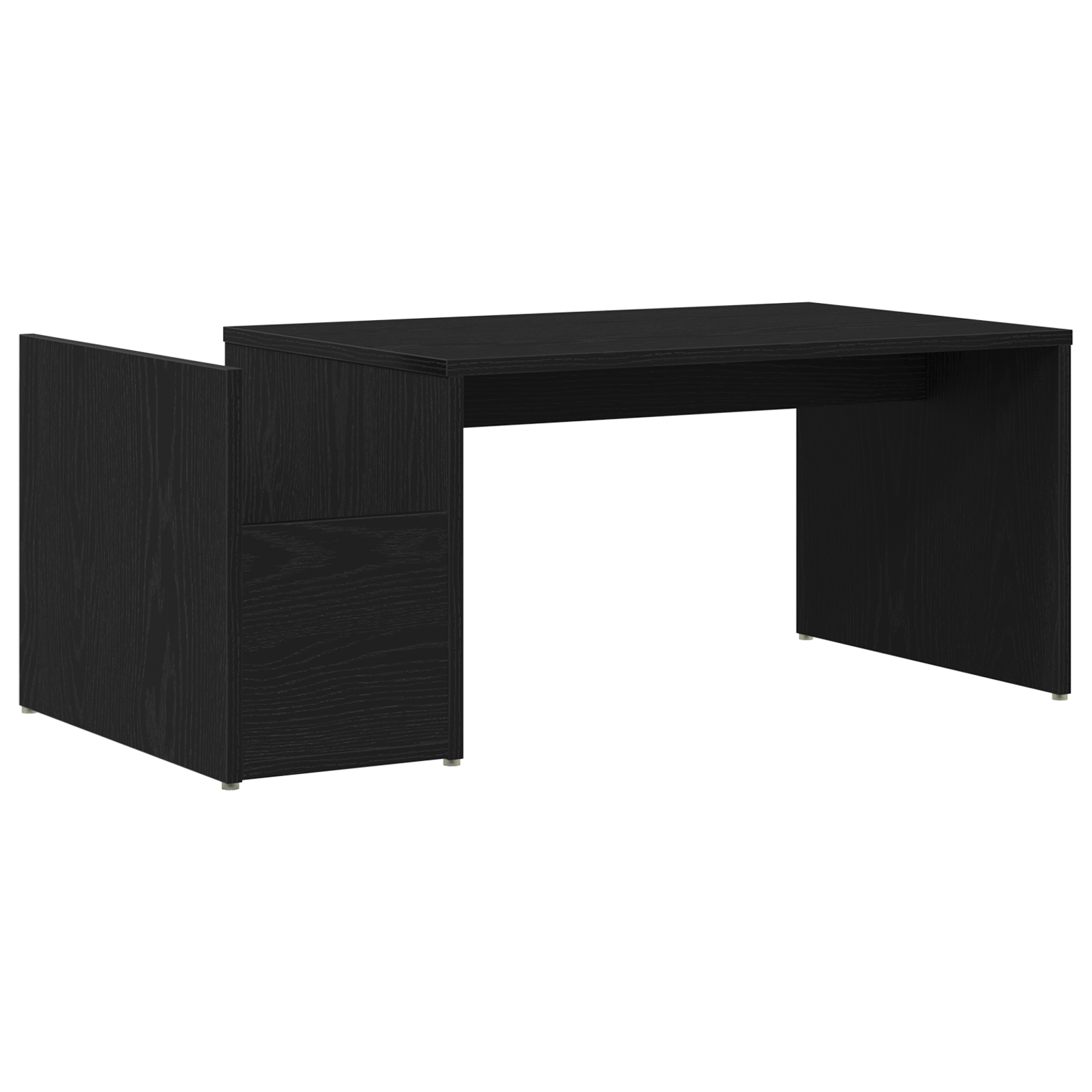 Masa de cafea Negru Stejar 90x45x35 cm Lemn compus — imaginea 5