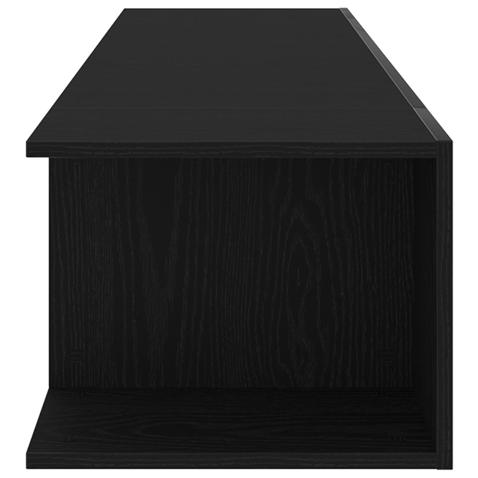 Dulap TV cu lumini LED, stejar negru, 135x39x30cm, lemn prelucrat — imaginea 7