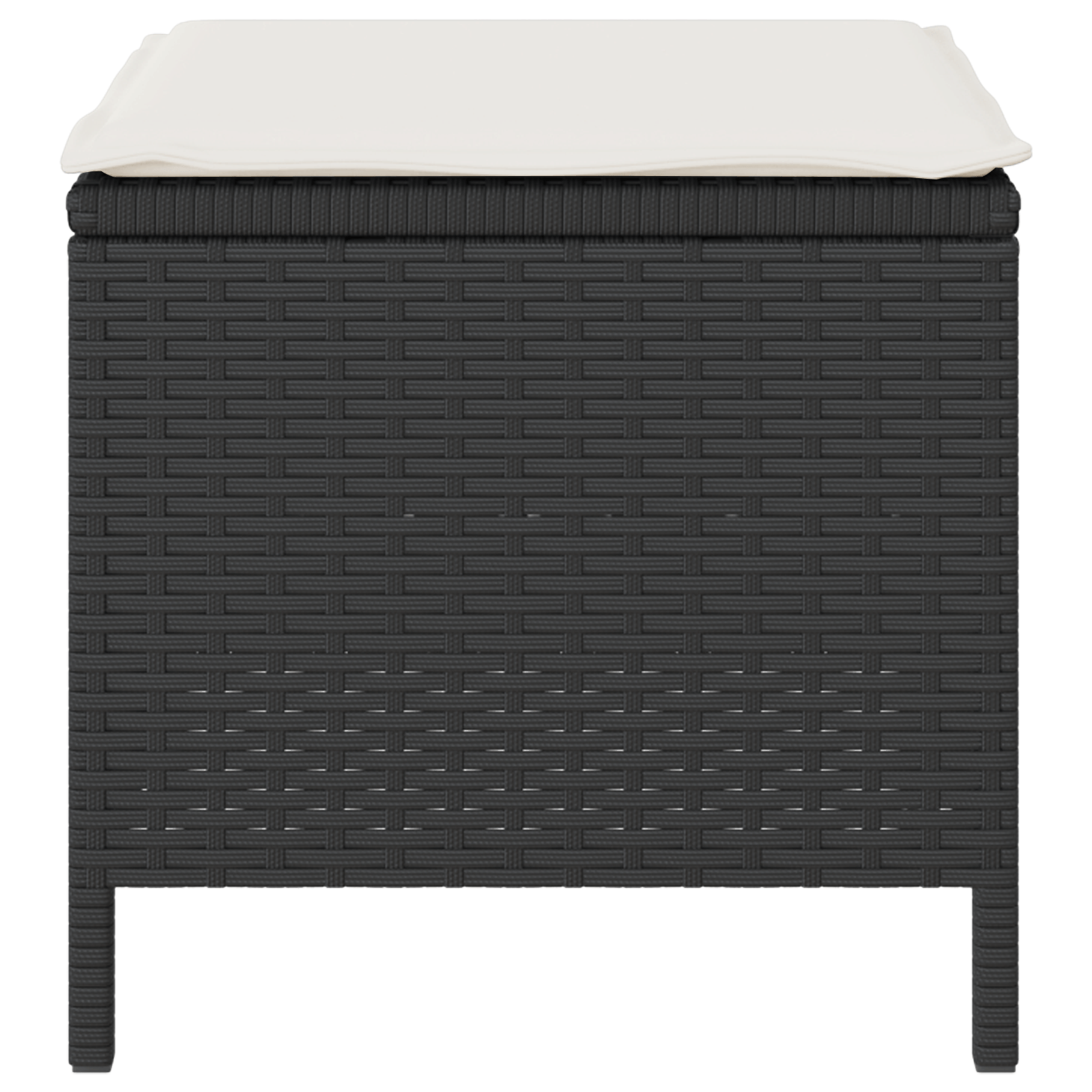 Set mobilier gradina, 3 piese, perne negre, poliratan & acacia — imaginea 8