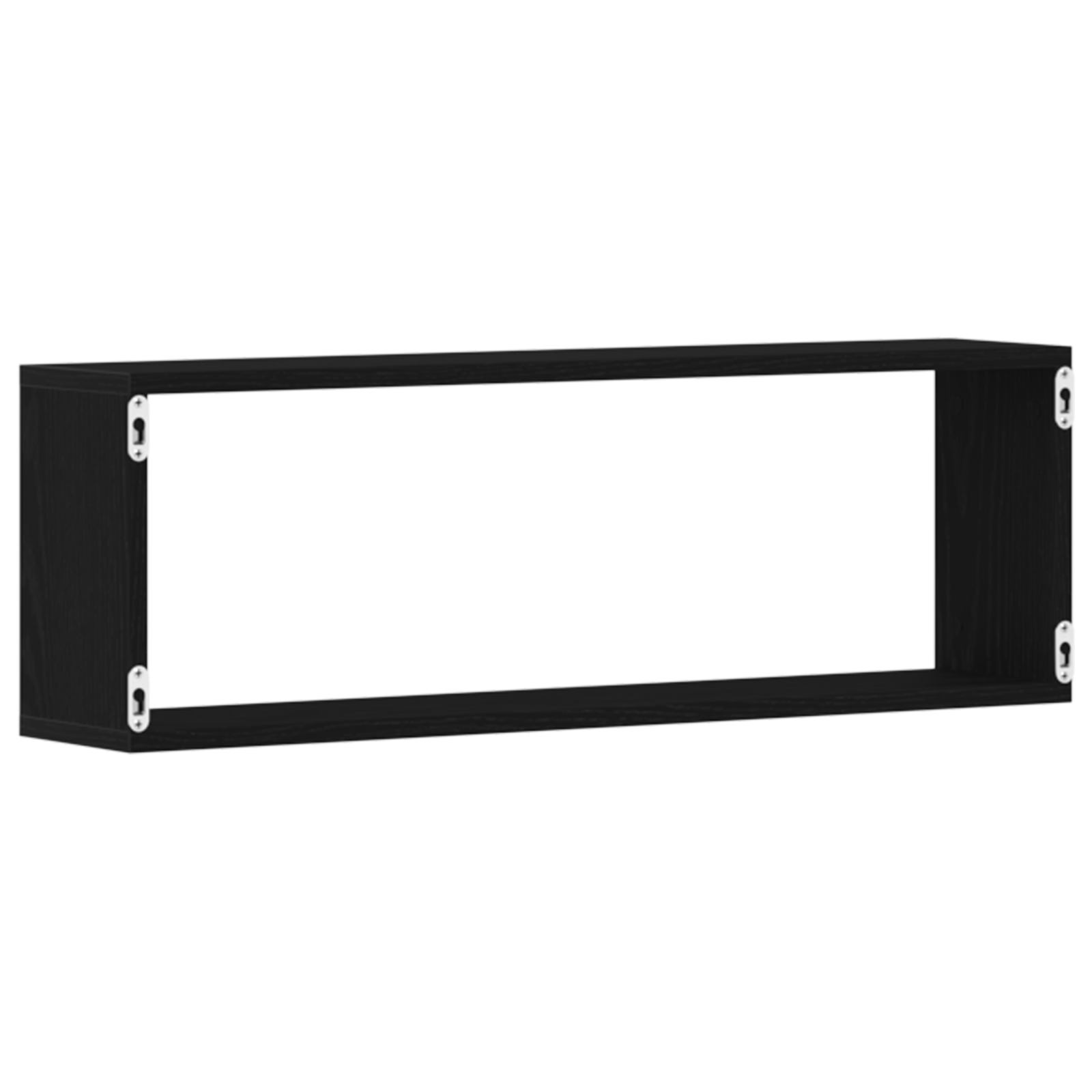 Raft montat pe perete Set de 4 Stejar negru Lemn prelucrat — imaginea 7