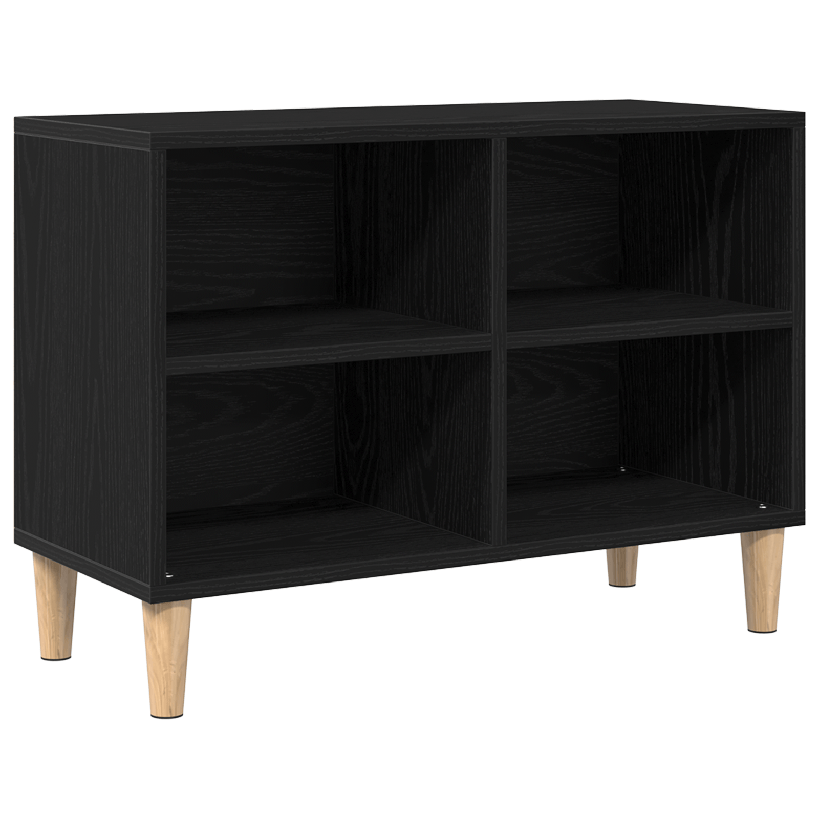 Cabinet TV din stejar negru - 69.5x30x50 cm, Fabricat din lemn prelucrat — imaginea 2