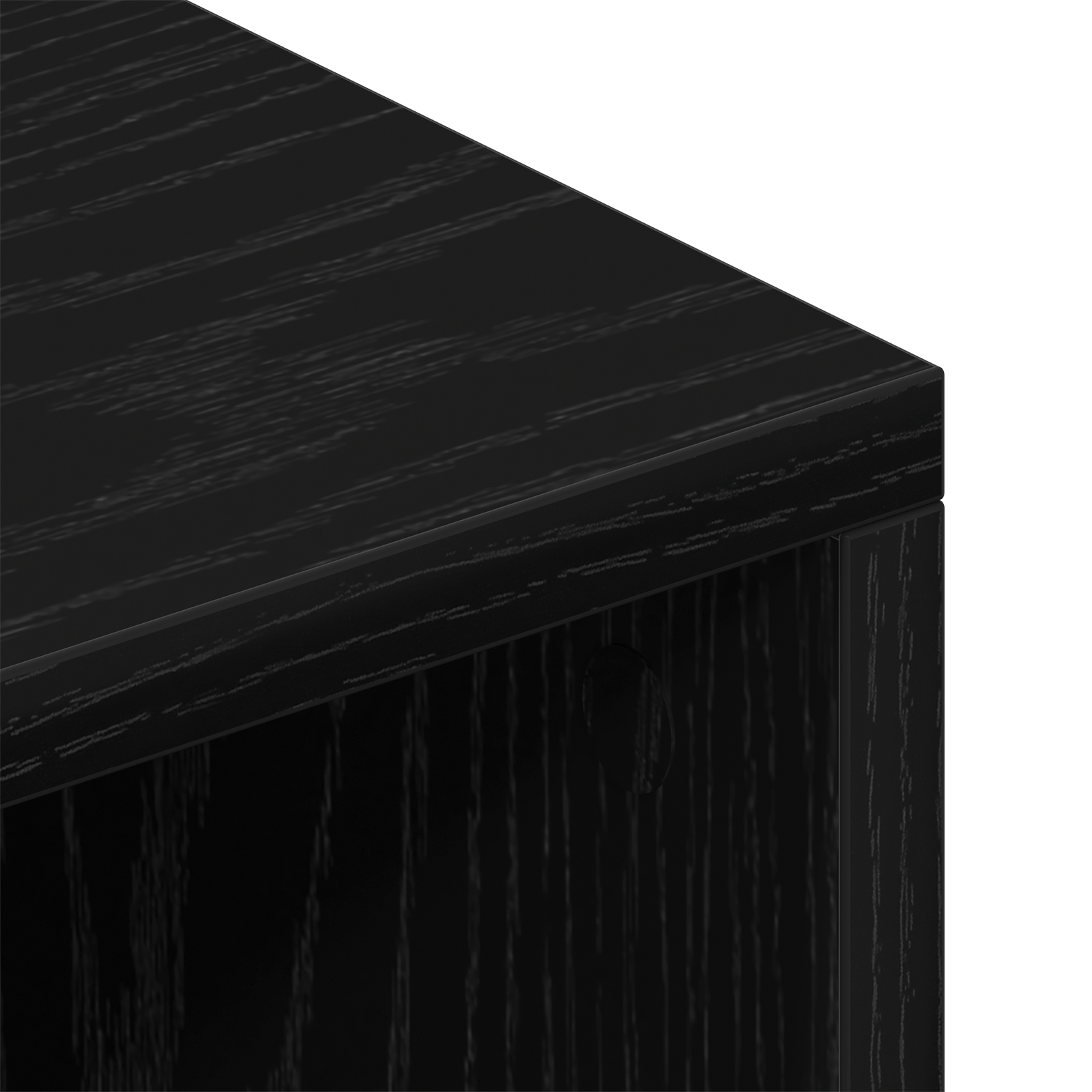 Cabinet TV din stejar negru - 69.5x30x50 cm, Fabricat din lemn prelucrat — imaginea 8