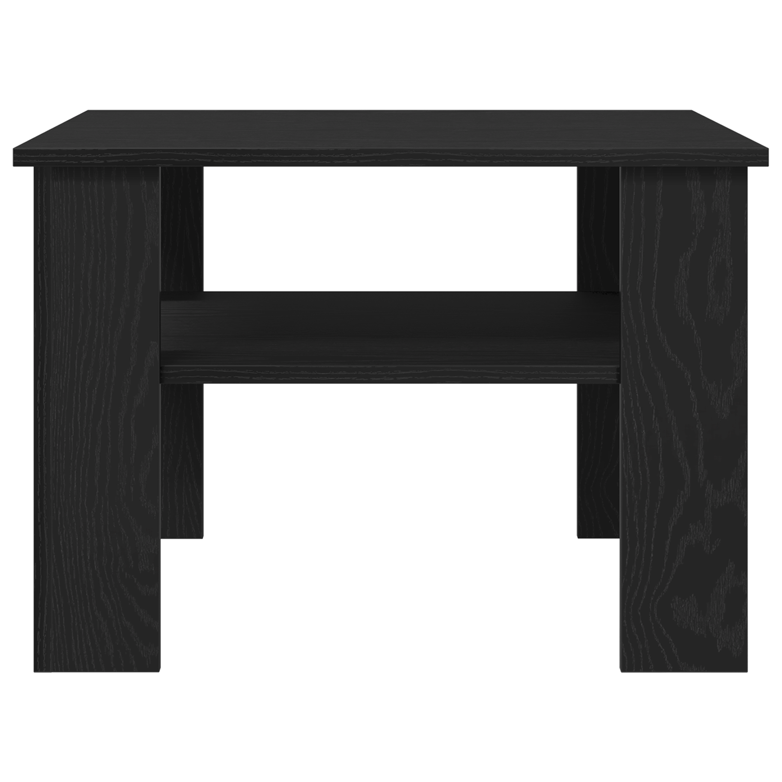 Masa de cafea Negru Stejar 60x60x42 cm din lemn prelucrat — imaginea 6