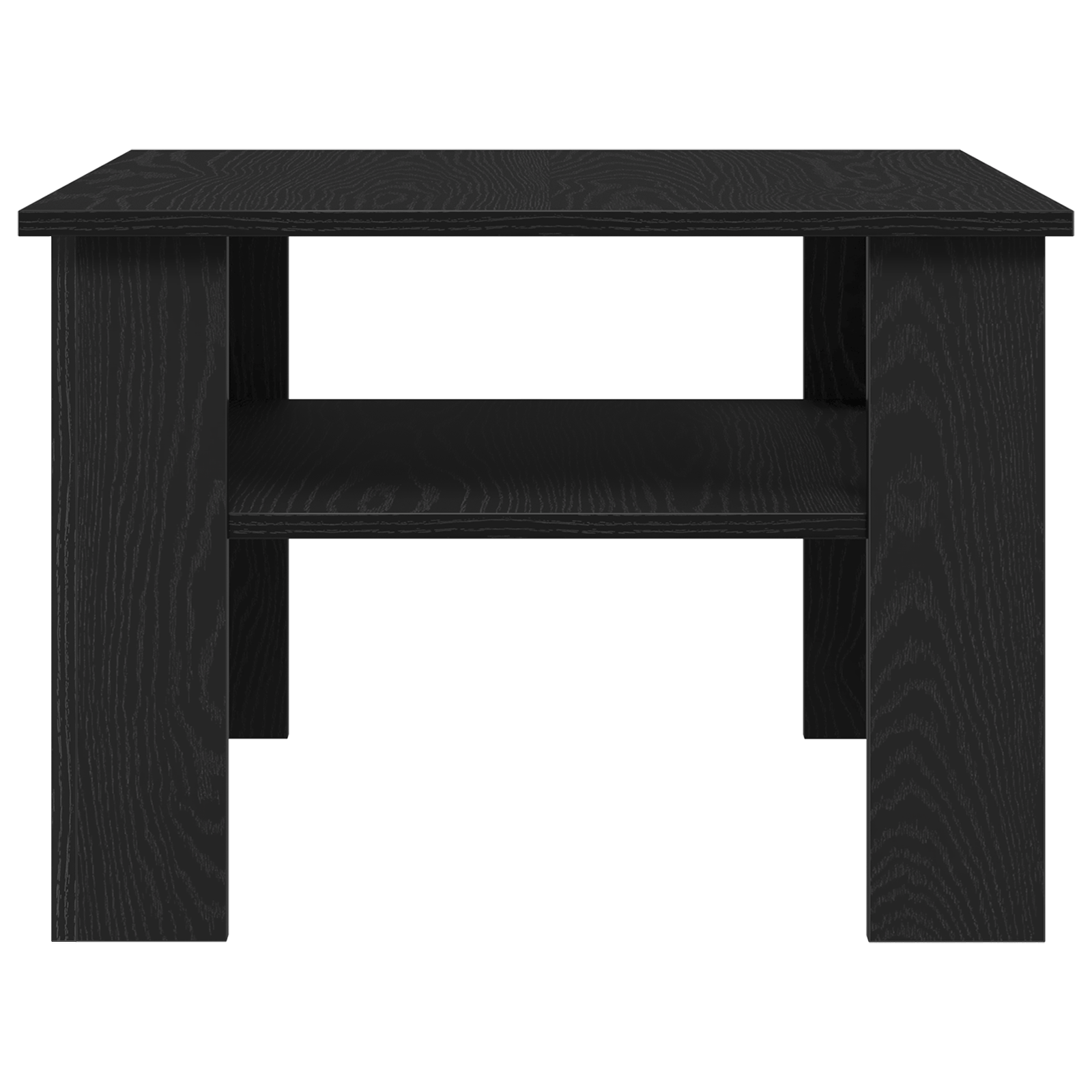 Masa de cafea Negru Stejar 60x60x42 cm din lemn prelucrat — imaginea 7