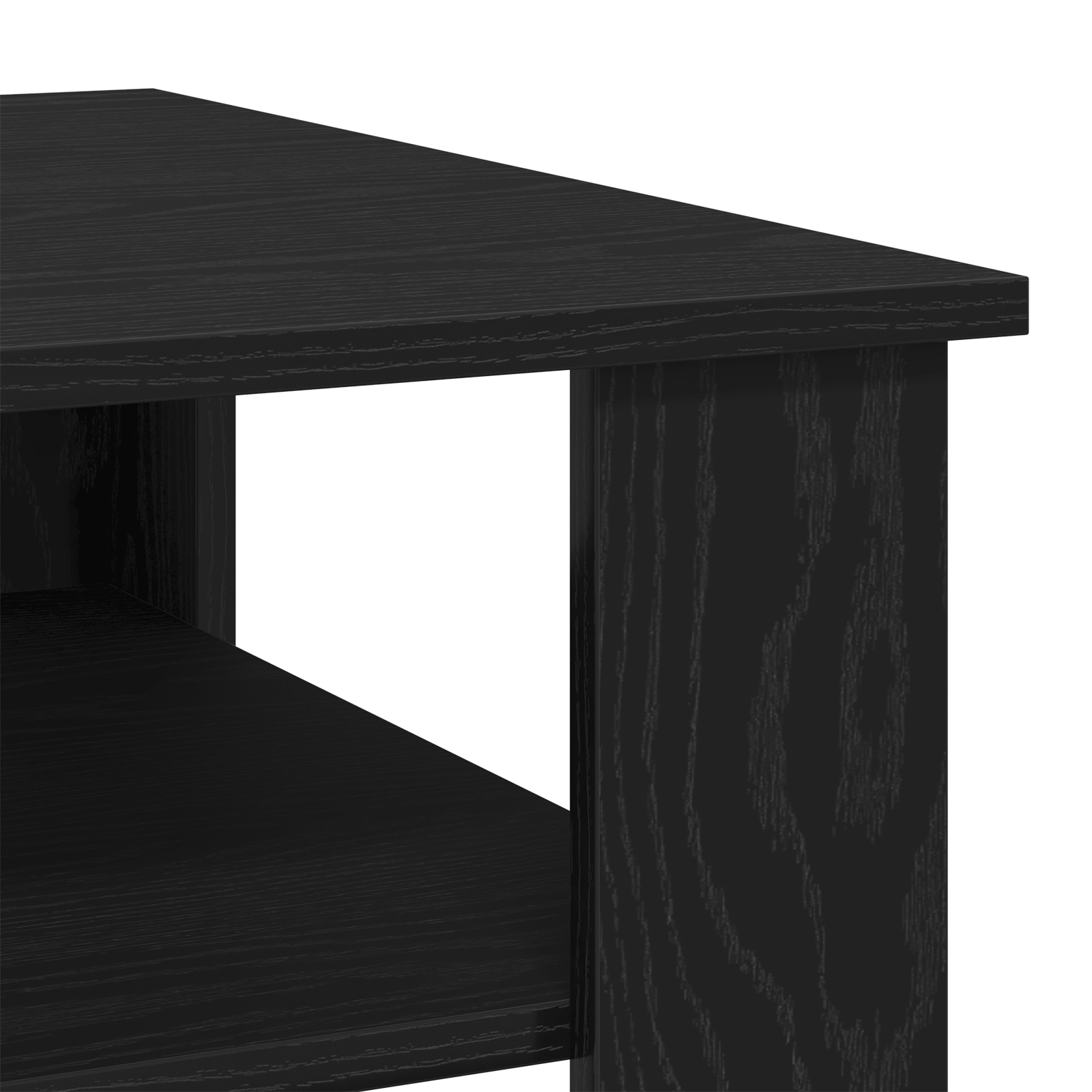 Masa de cafea Negru Stejar 60x60x42 cm din lemn prelucrat — imaginea 8
