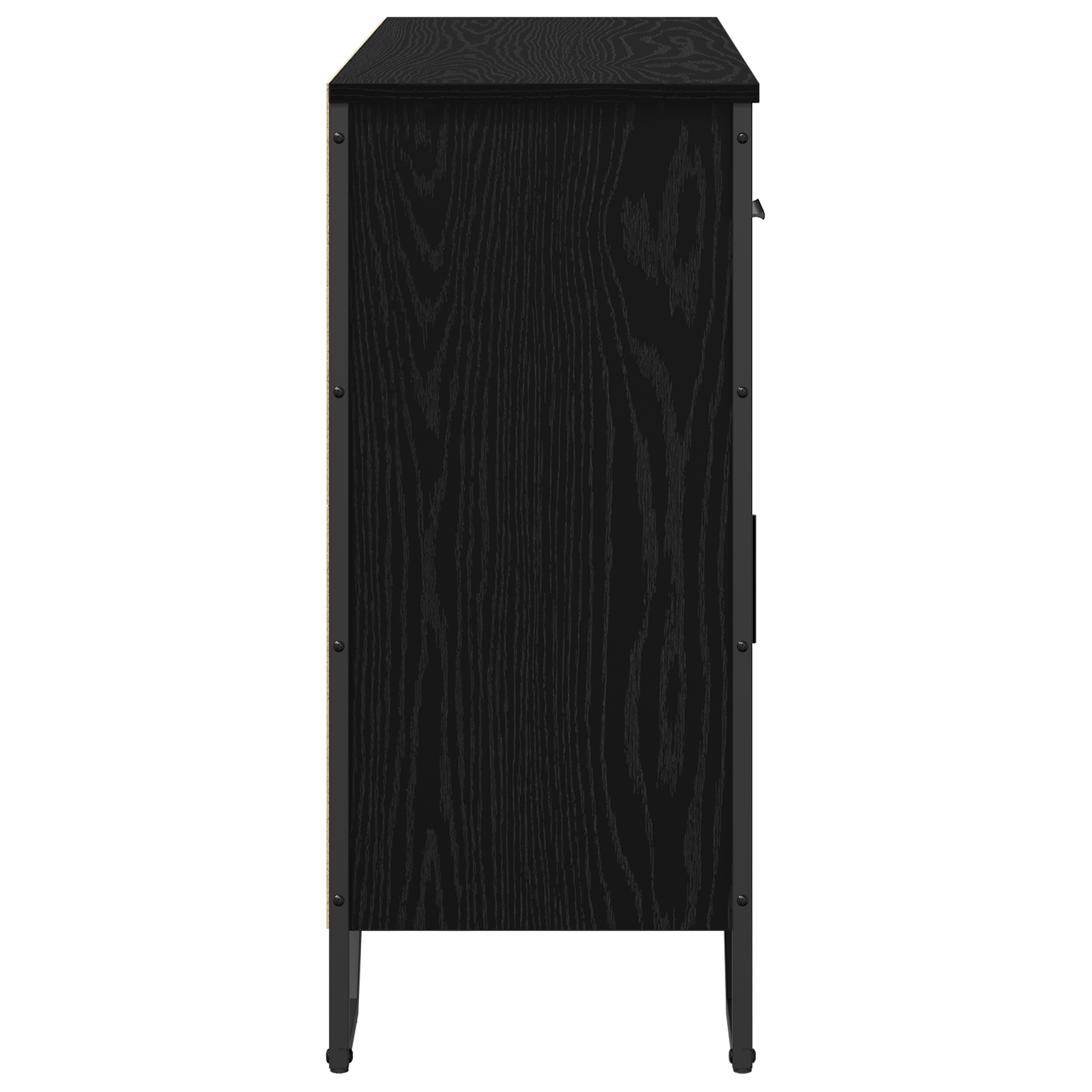 Bufet din stejar negru 97x32.5x74.5 cm Lemn prelucrat — imaginea 7