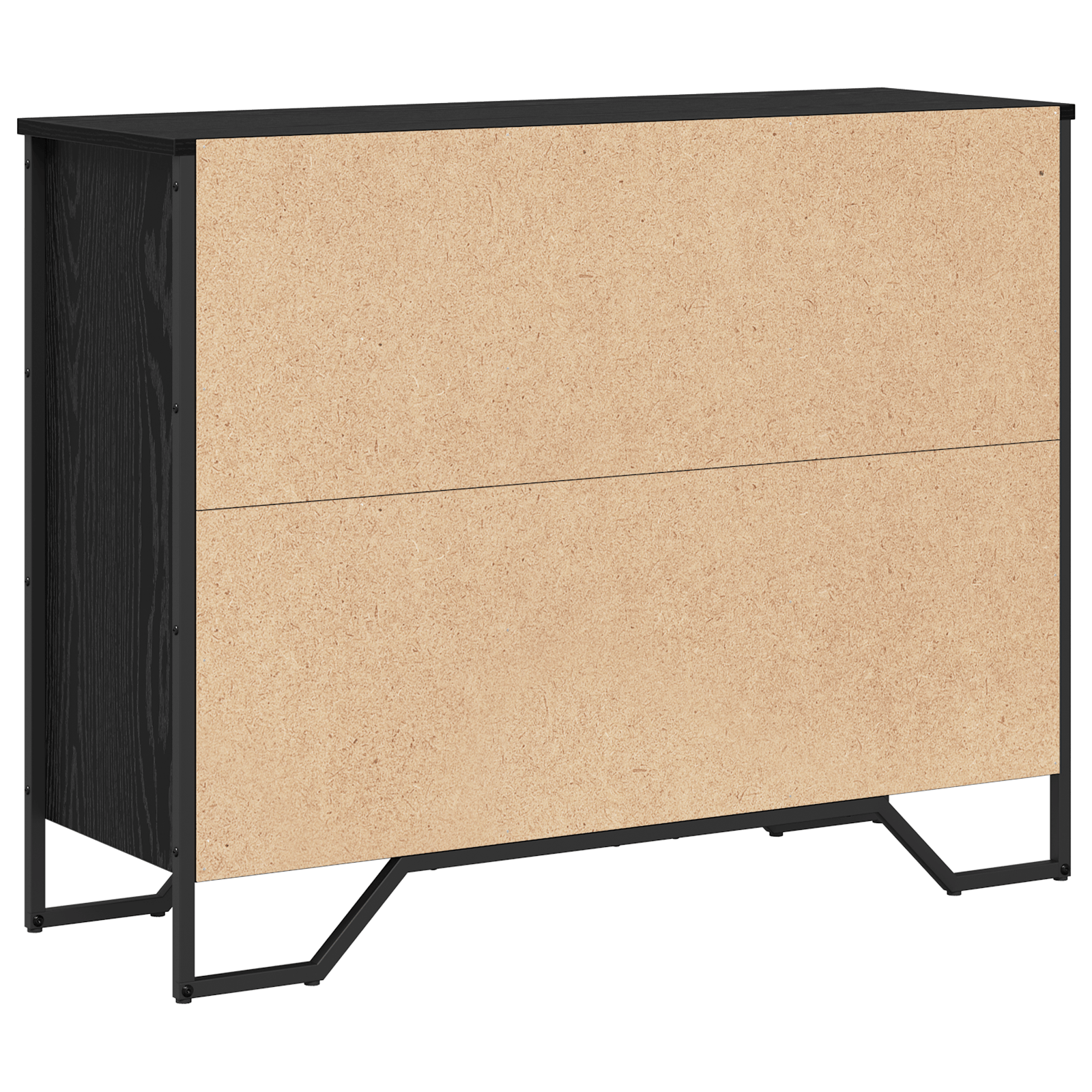 Bufet din stejar negru 97x32.5x74.5 cm Lemn prelucrat — imaginea 8