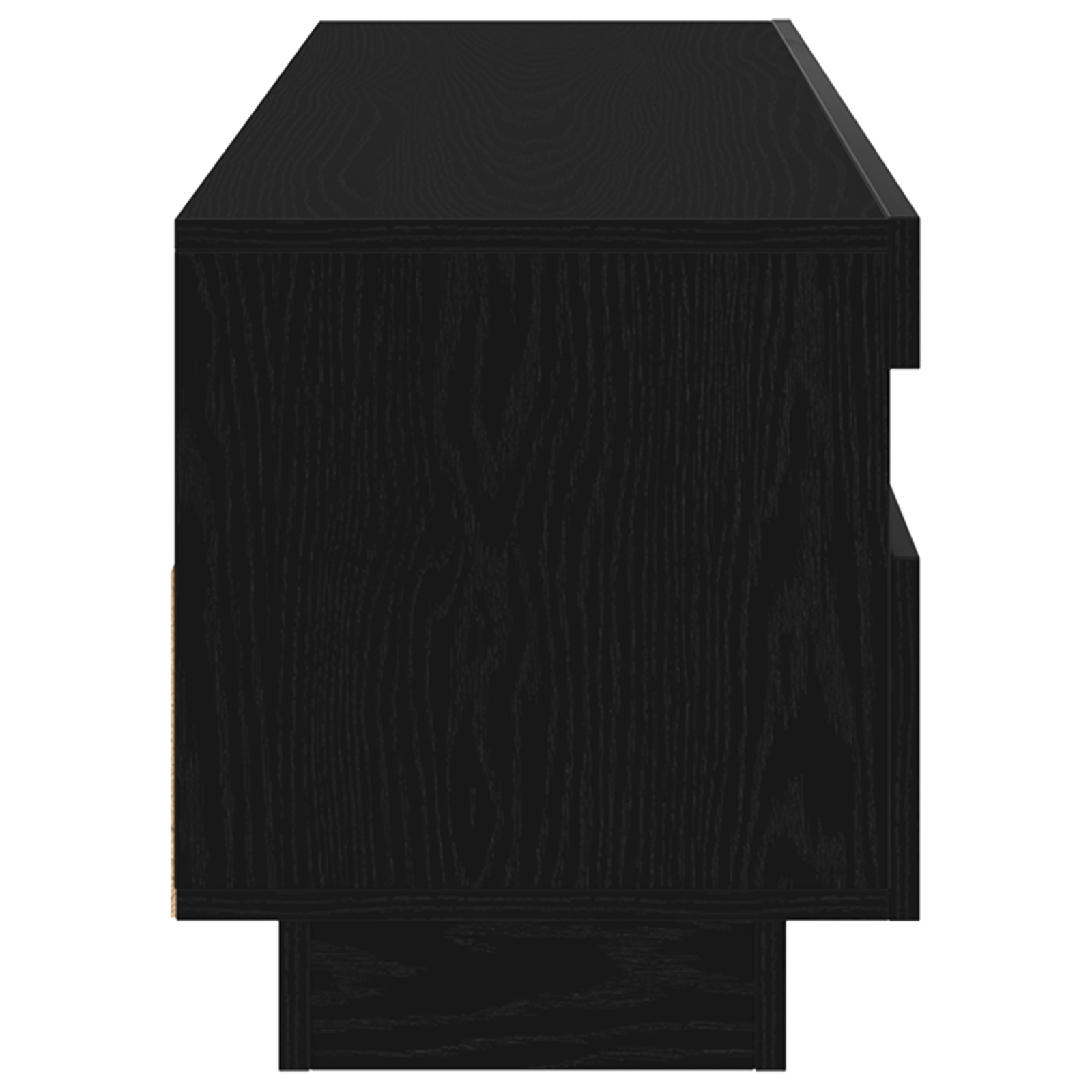 Dulap TV cu lumini LED Stejar Negru 100x35x40 cm Lemn prelucrat — imaginea 8