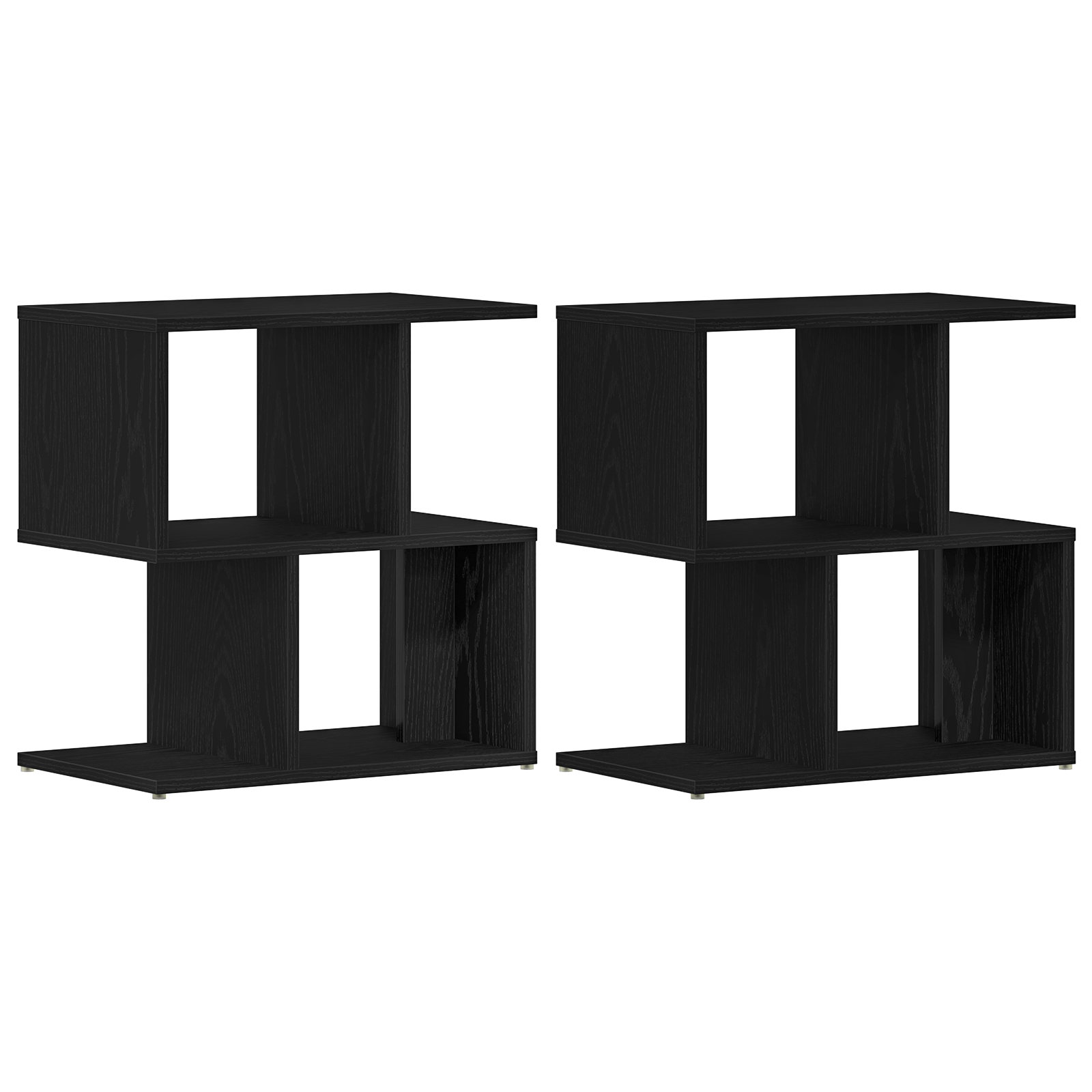 Noptiere, 2 buc., stejar negru, 50x30x51,5 cm, lemn prelucrat — imaginea 2