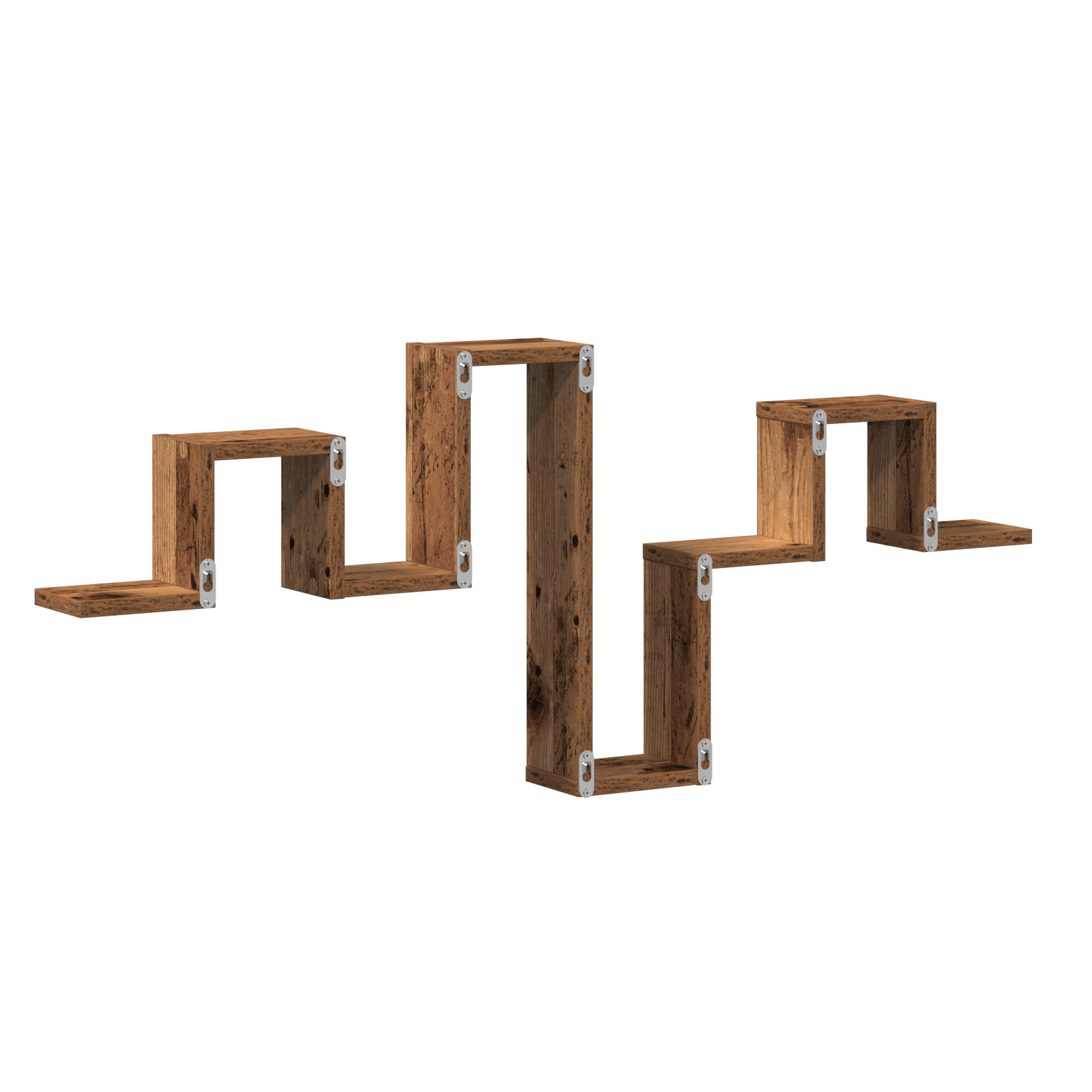 Raft din Lemn Vechi 104,5x10x43 cm din Lemn Ingineresc — imaginea 5