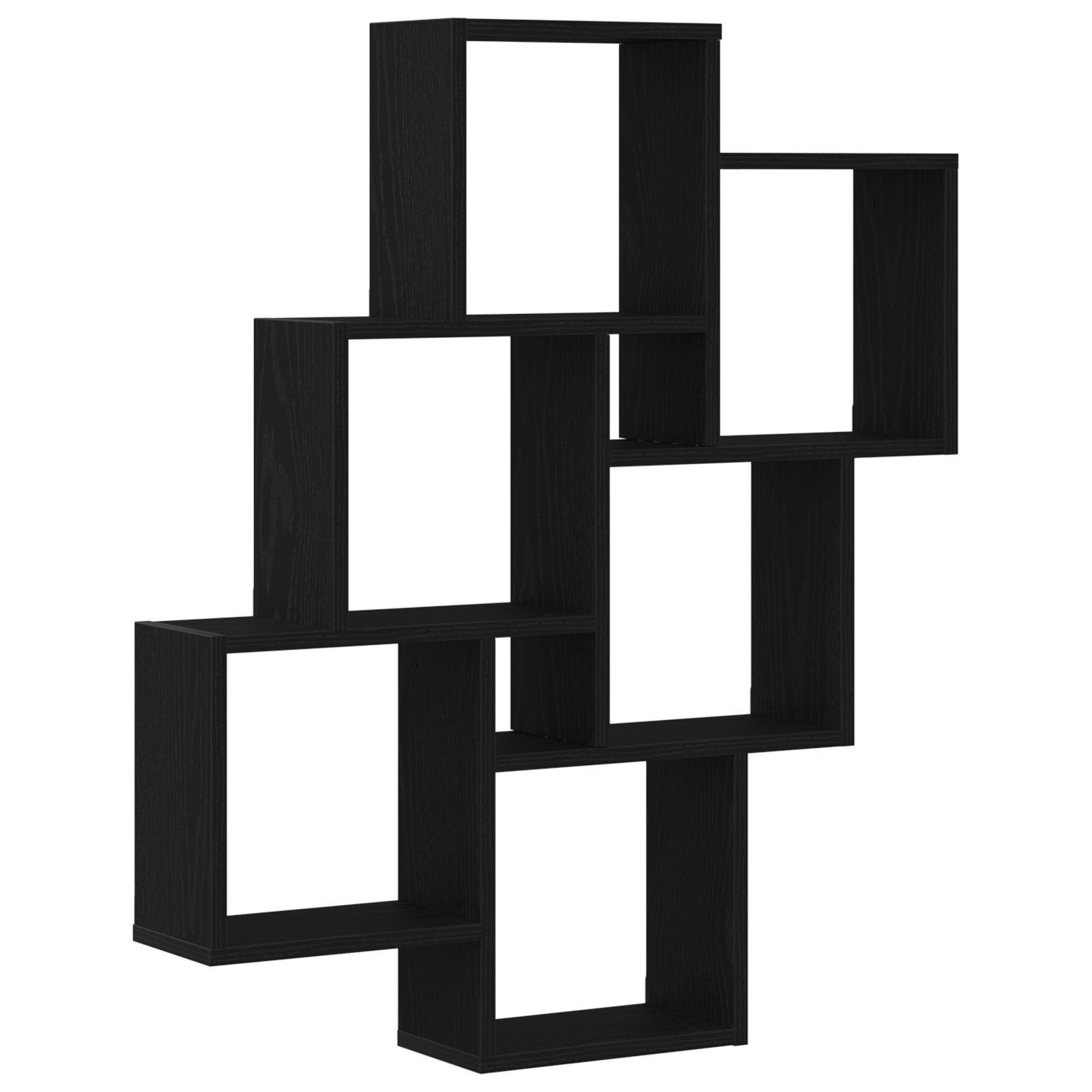 Dulap de perete din lemn negru de stejar 78x15x92 cm MDF — imaginea 2