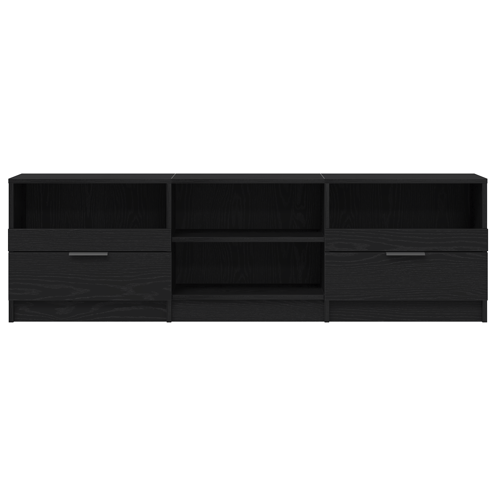 Dulap TV, stejar negru, 150x33,5x45 cm, lemn prelucrat — imaginea 6