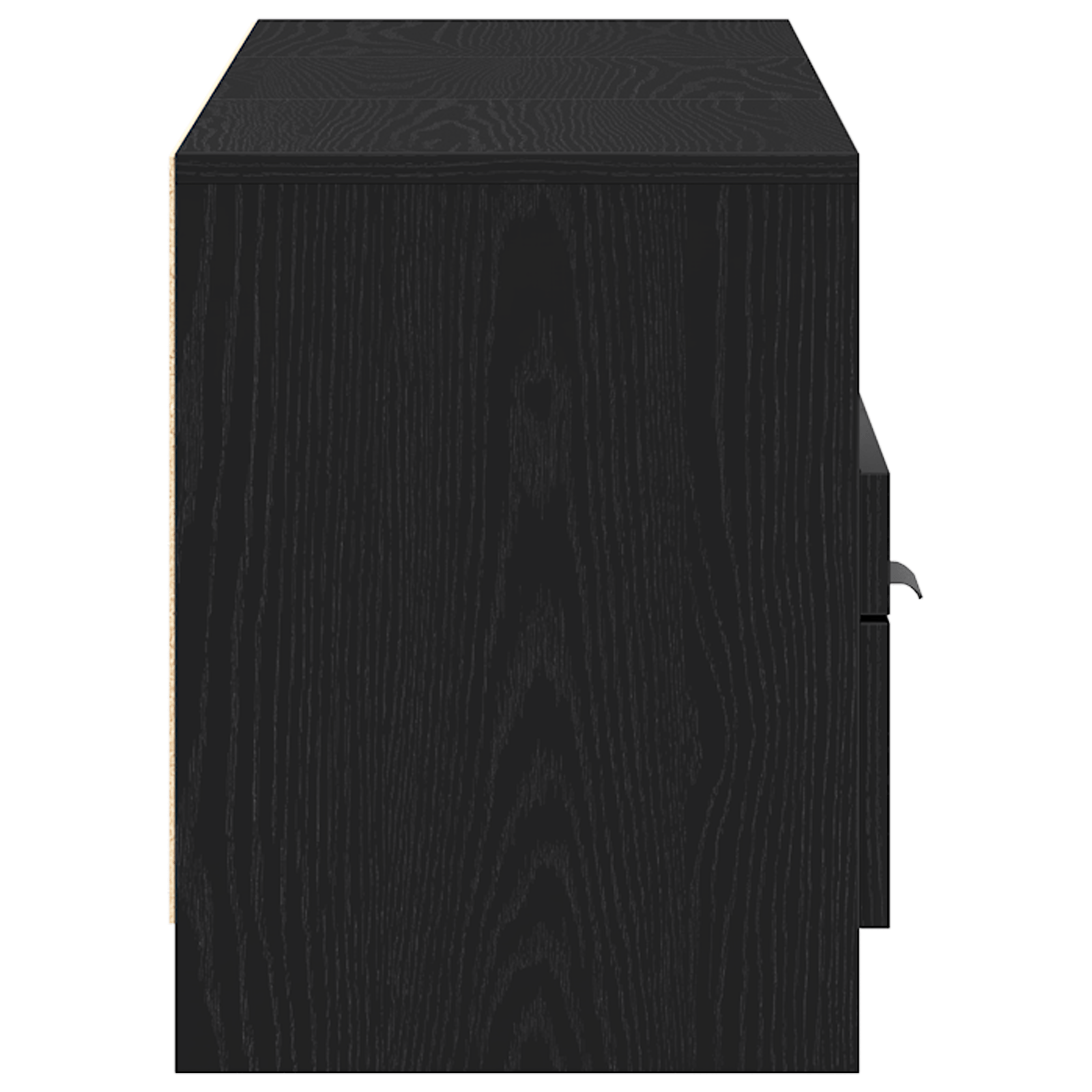 Dulap TV, stejar negru, 150x33,5x45 cm, lemn prelucrat — imaginea 7