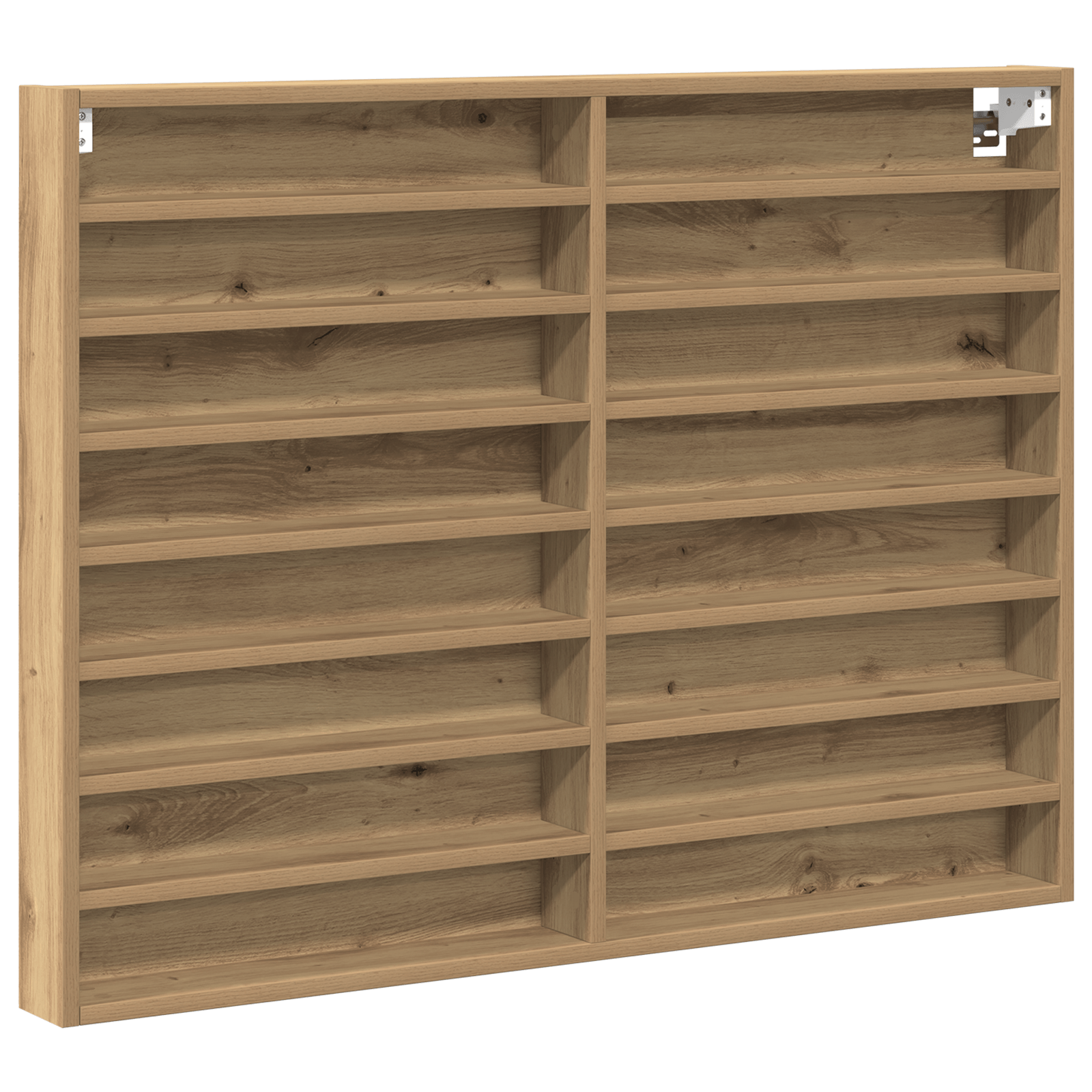 Dulap cu vitrina, stejar artizanal 100x8,5x75 cm lemn prelucrat — imaginea 2