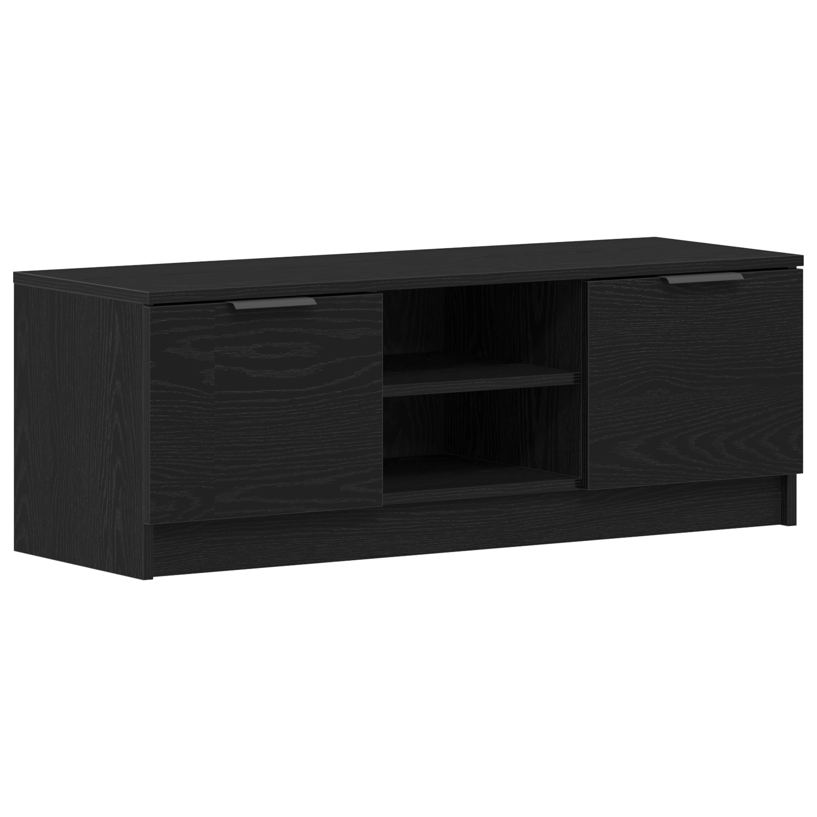 Dulap TV, stejar negru, 102x35x36,5 cm, lemn prelucrat — imaginea 2