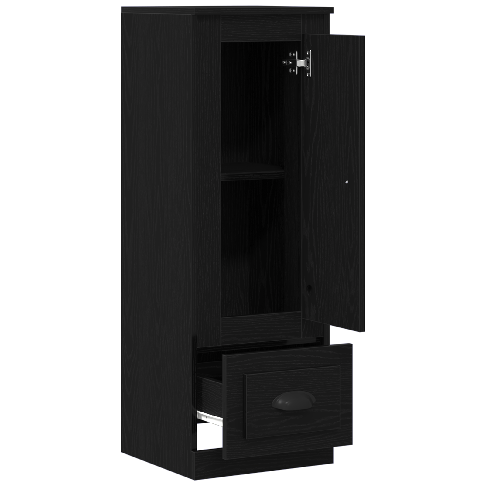 Dulap inalt, stejar negru, 36x35,5x103,5 cm, lemn prelucrat — imaginea 5