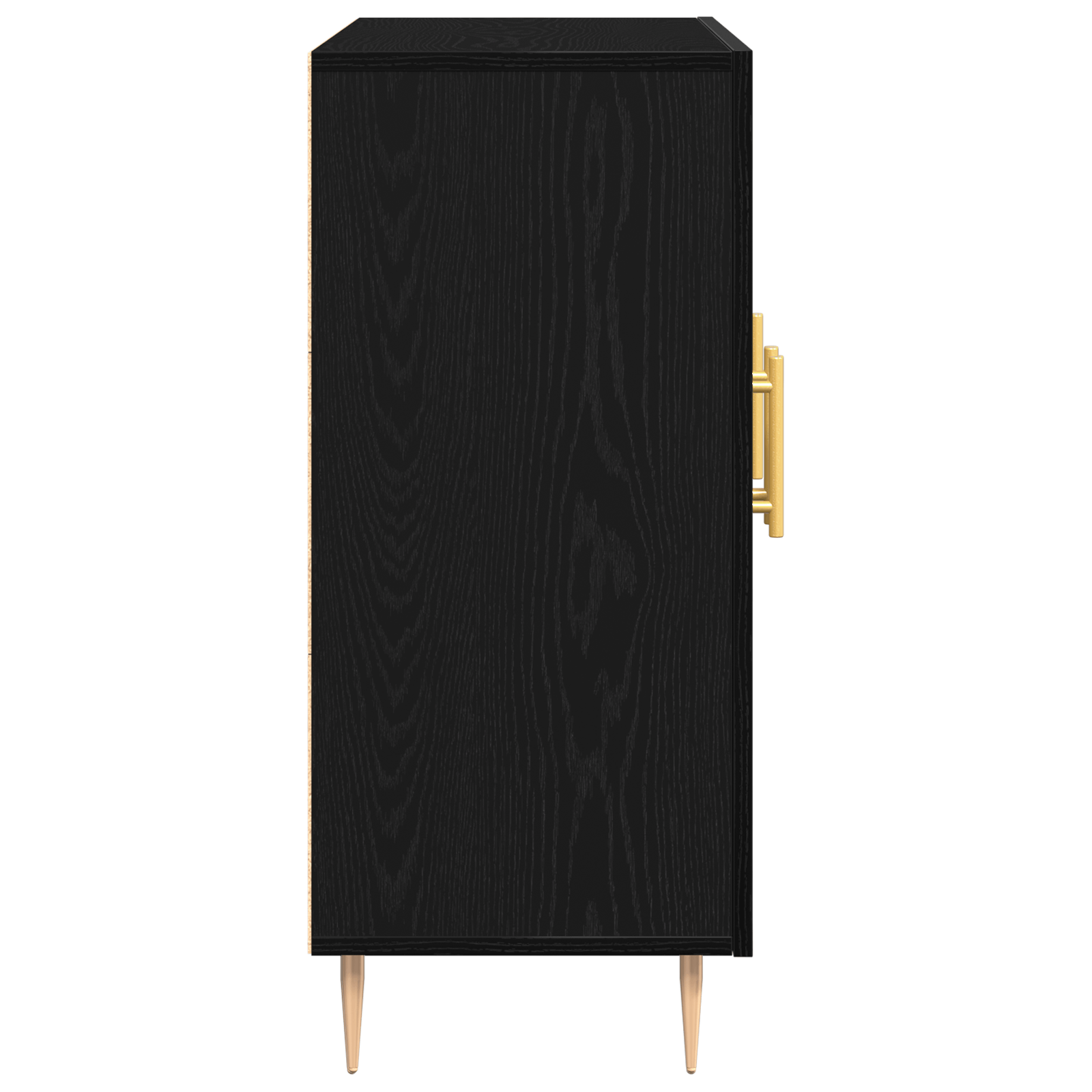 Bufet Negru din Stejar 90x34x80 cm din Lemn Stratificat — imaginea 7