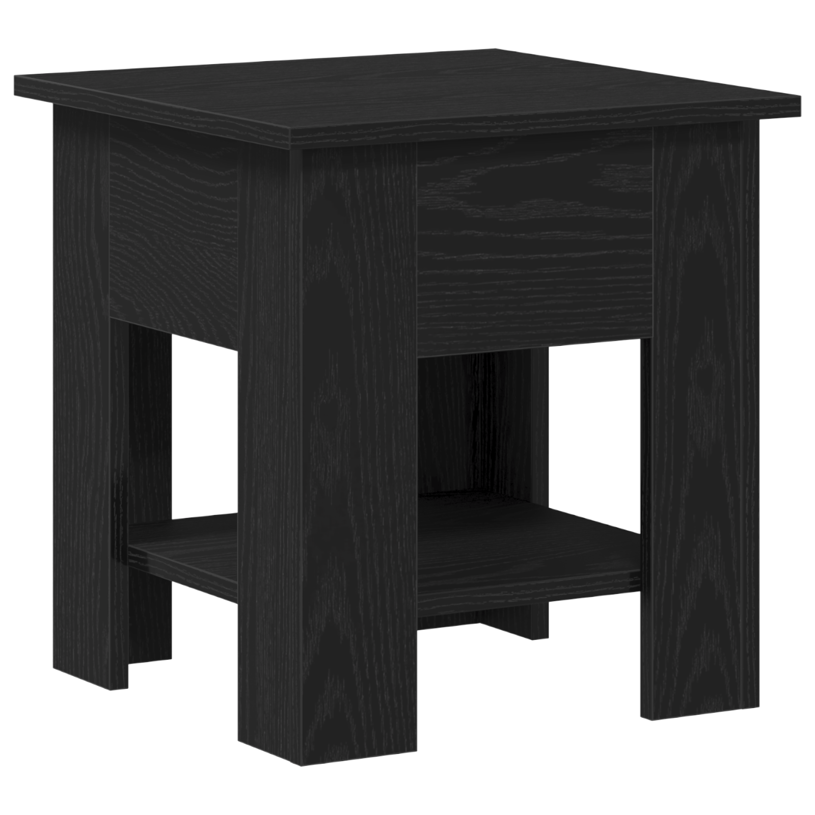 Masa de cafea Negru Stejar 40x40x42 cm Lemn prelucrat — imaginea 5