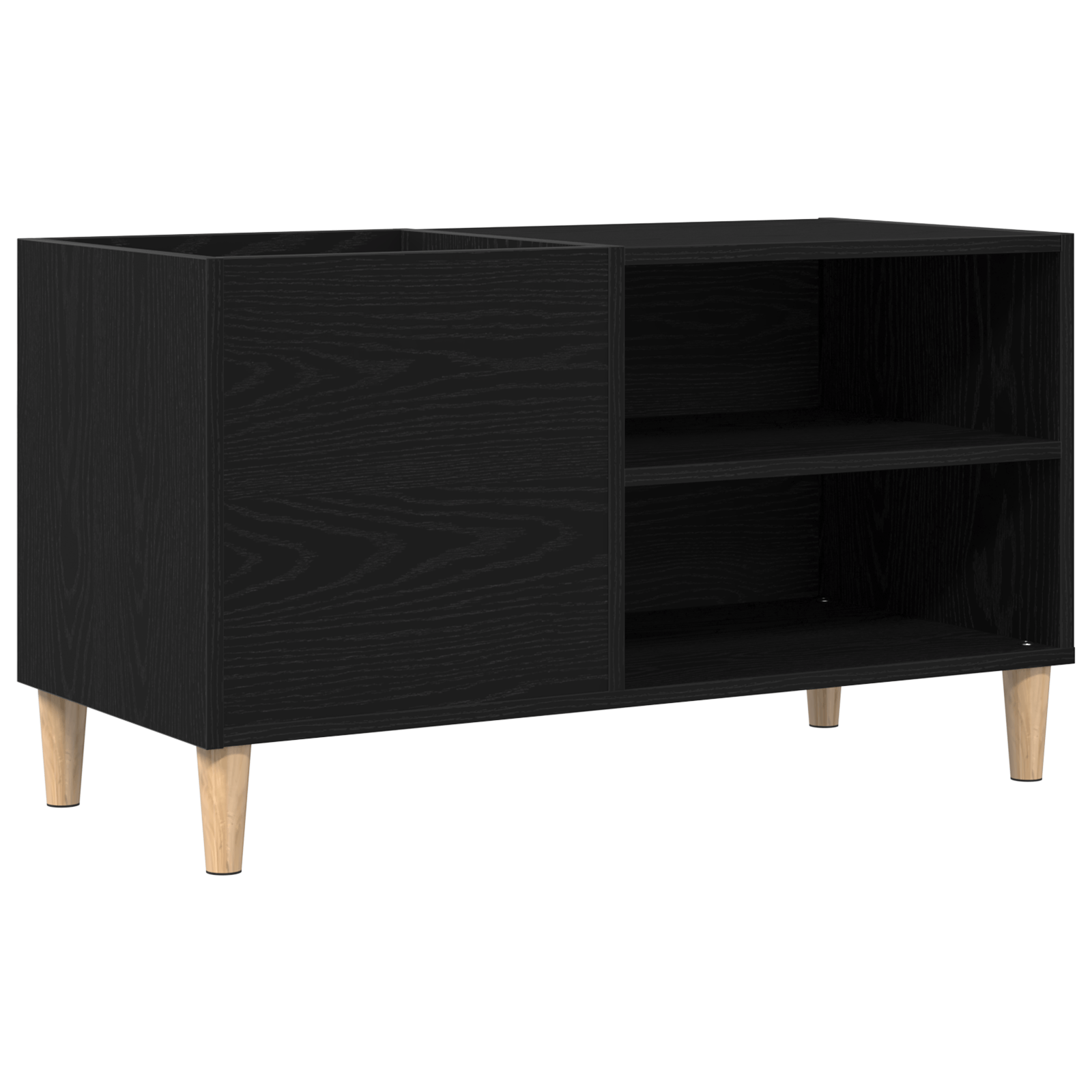 Dulap pentru discuri, stejar negru 84,5x38x48 cm lemn prelucrat — imaginea 2