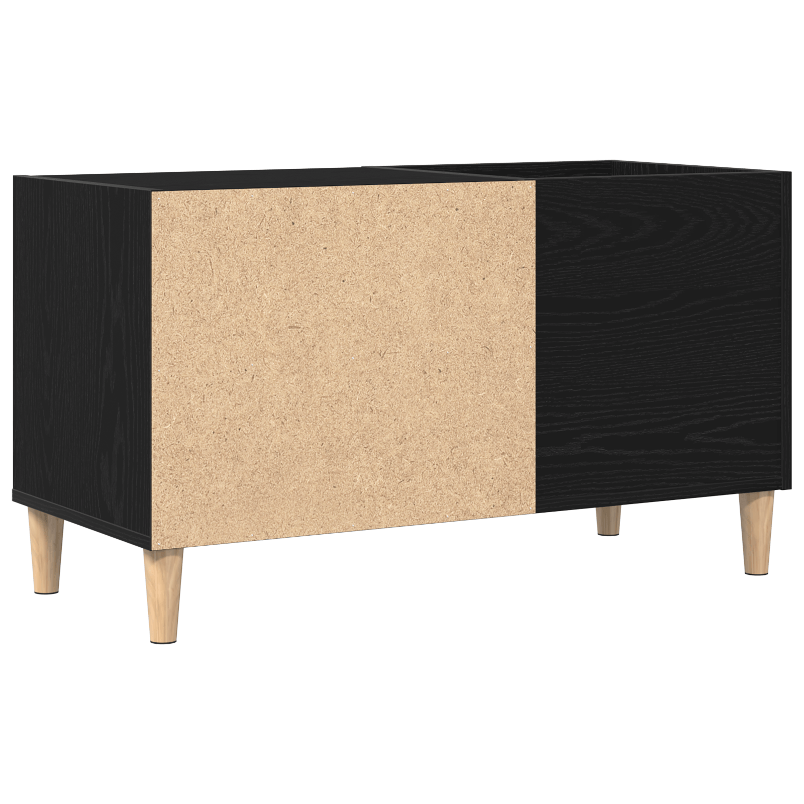 Dulap pentru discuri, stejar negru 84,5x38x48 cm lemn prelucrat — imaginea 5