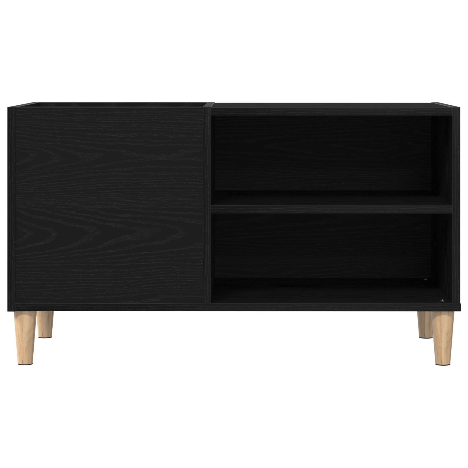 Dulap pentru discuri, stejar negru 84,5x38x48 cm lemn prelucrat — imaginea 6